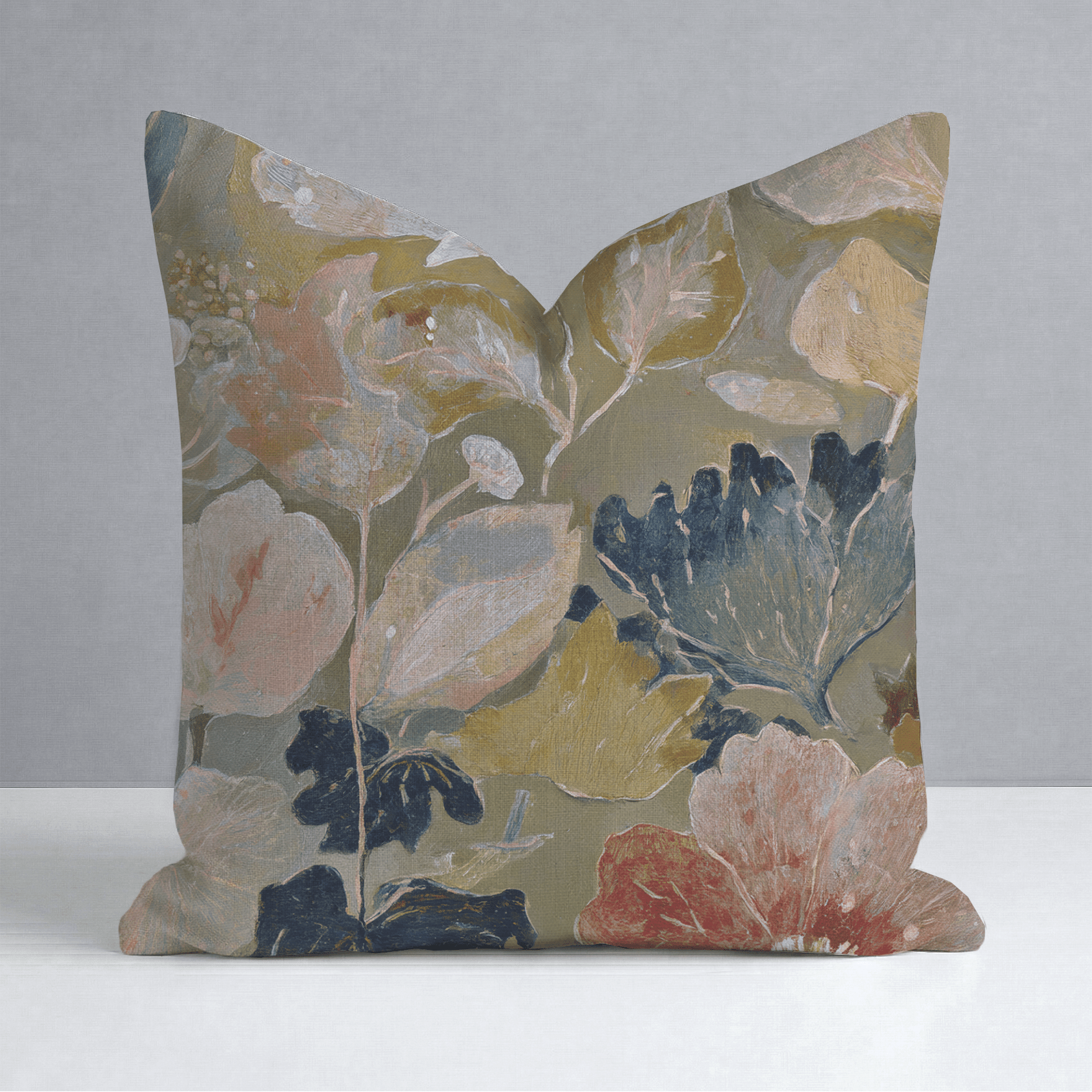 The Quiet Petal Throw Pillow - Lemon Park