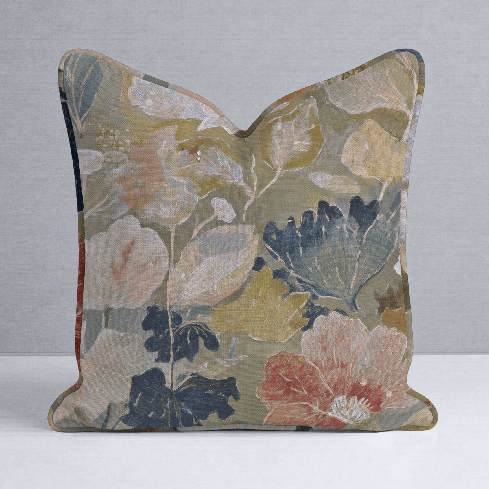 The Quiet Petal Throw Pillow - Lemon Park