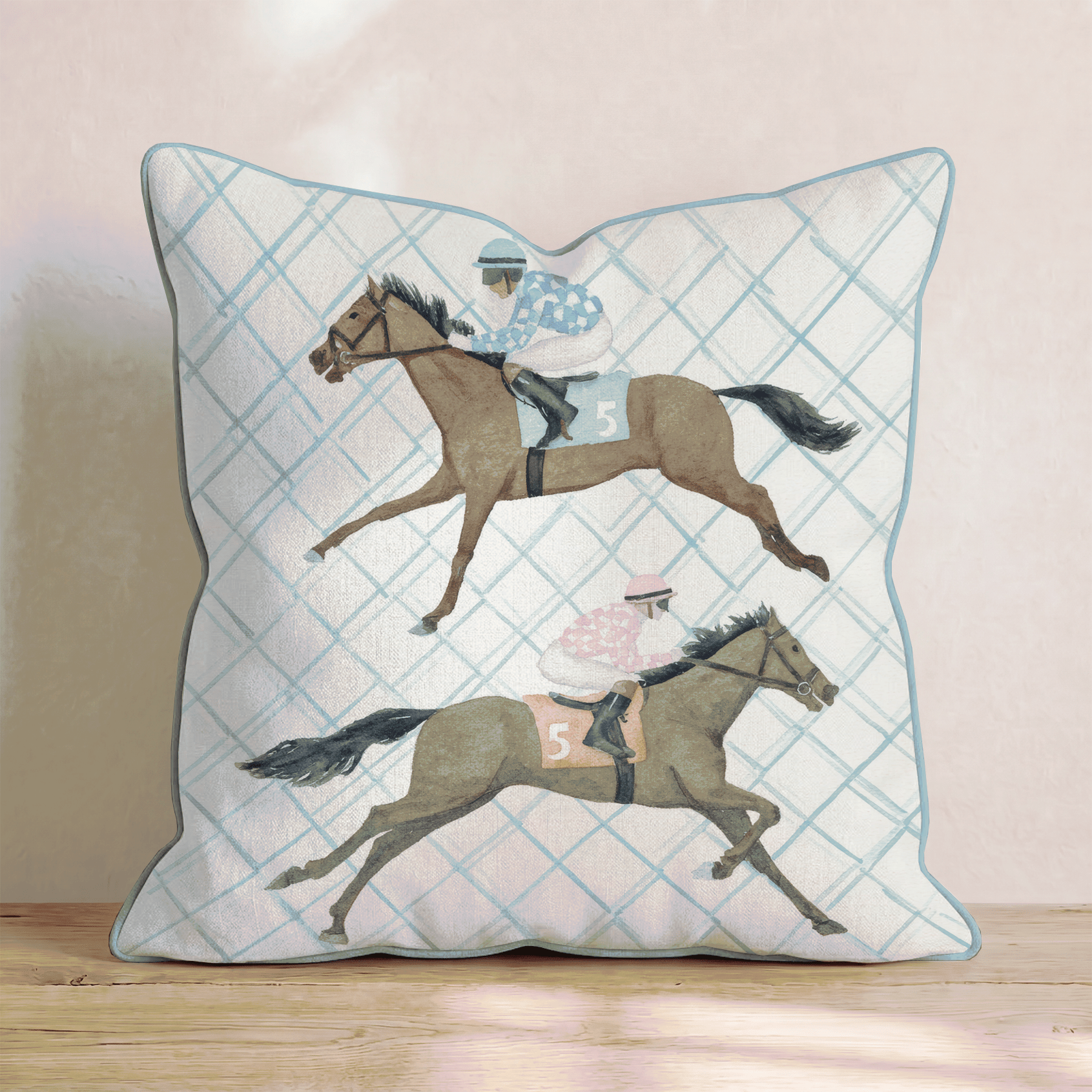 The Races Throw Pillow - Benton Lane Home - Hillcroft Home
