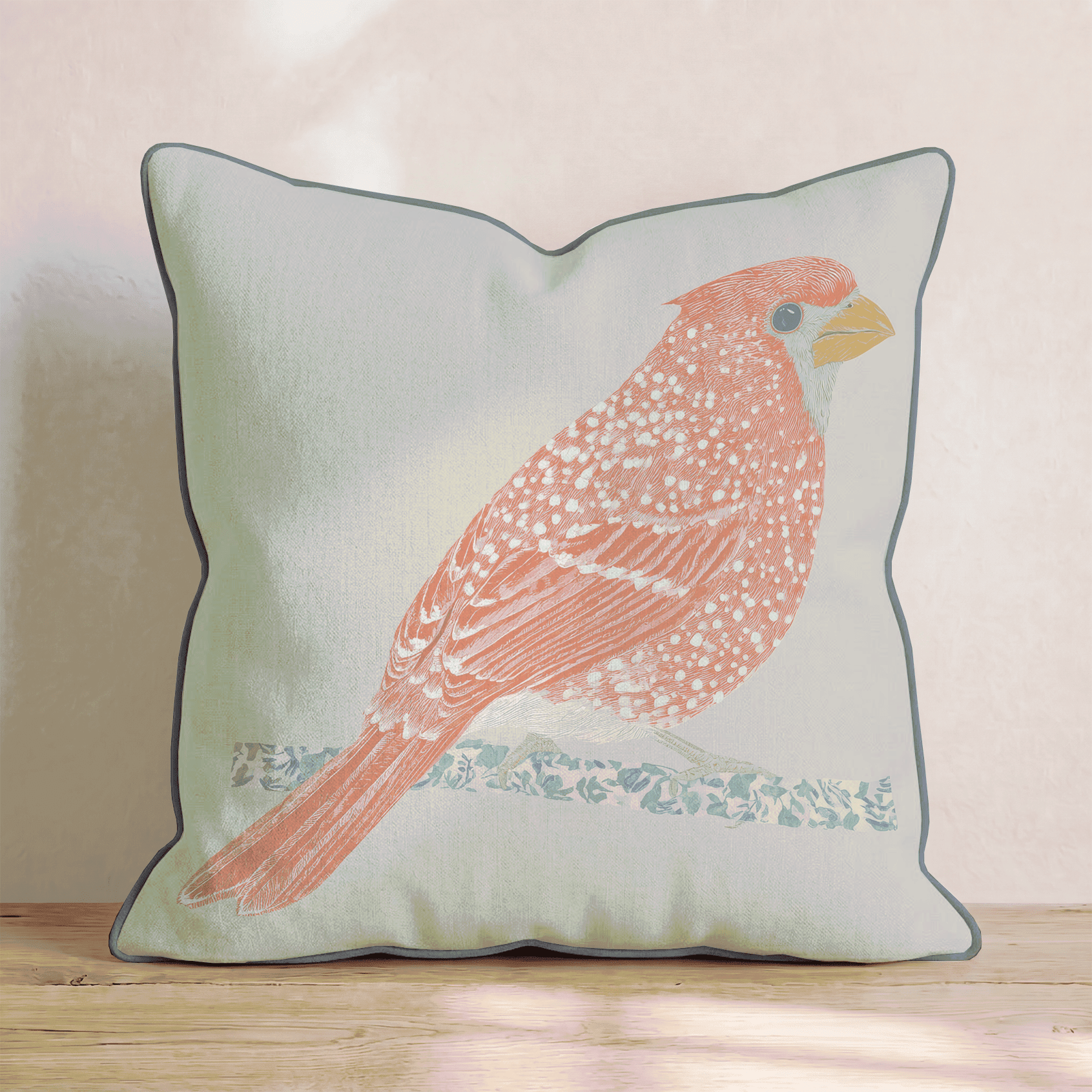 The Red Bird Throw Pillow - Benton Lane Home - Hillcroft Home