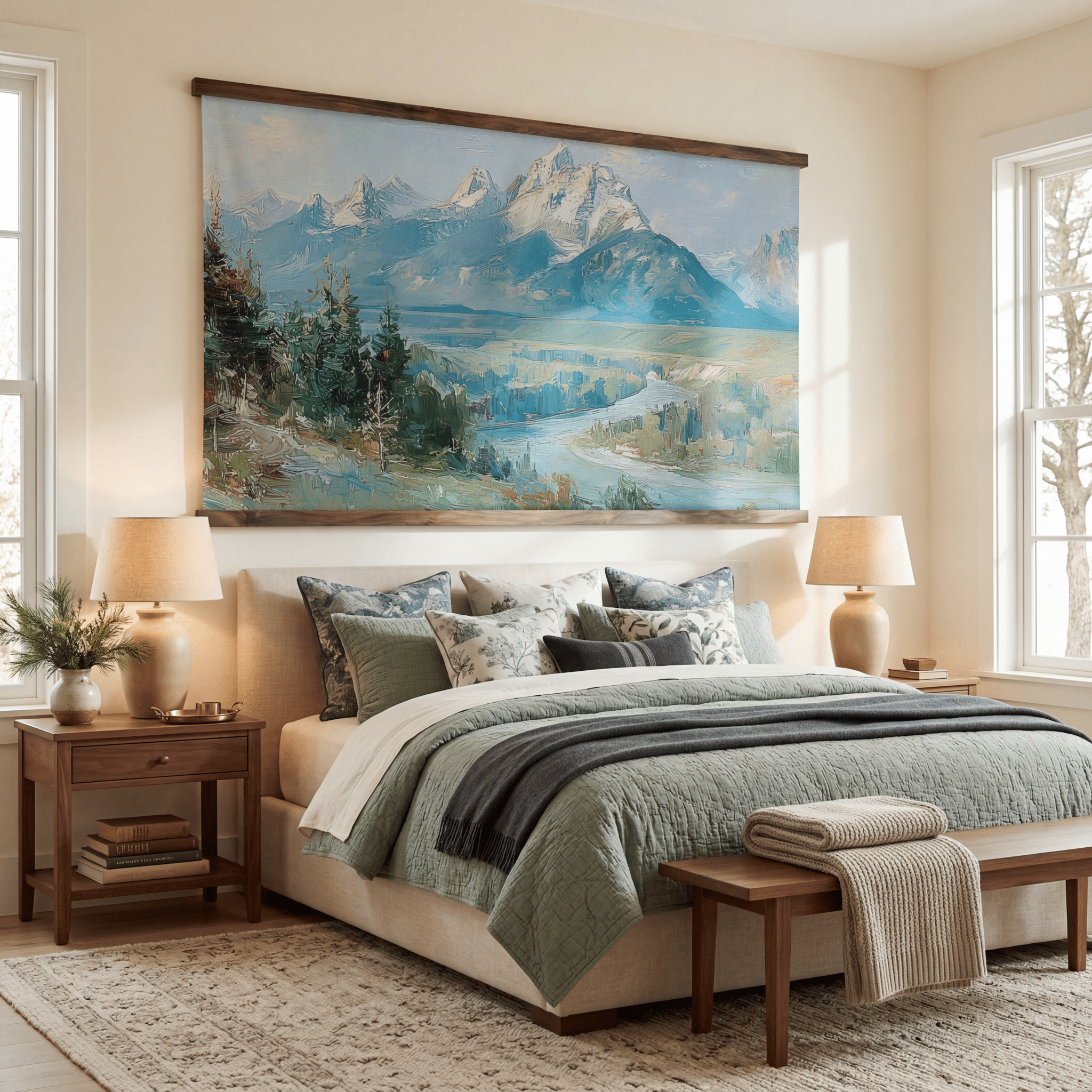 The Rocky Mountains - Tapestry - Benton Lane Home - Lemon Park