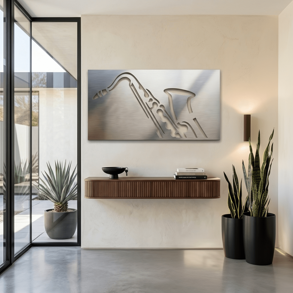 The Sax - Metal Wall Art - Benton Lane Home - Carbon Designs
