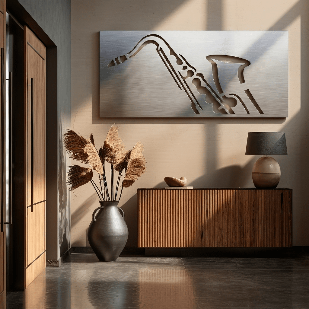 The Sax - Metal Wall Art - Benton Lane Home - Carbon Designs