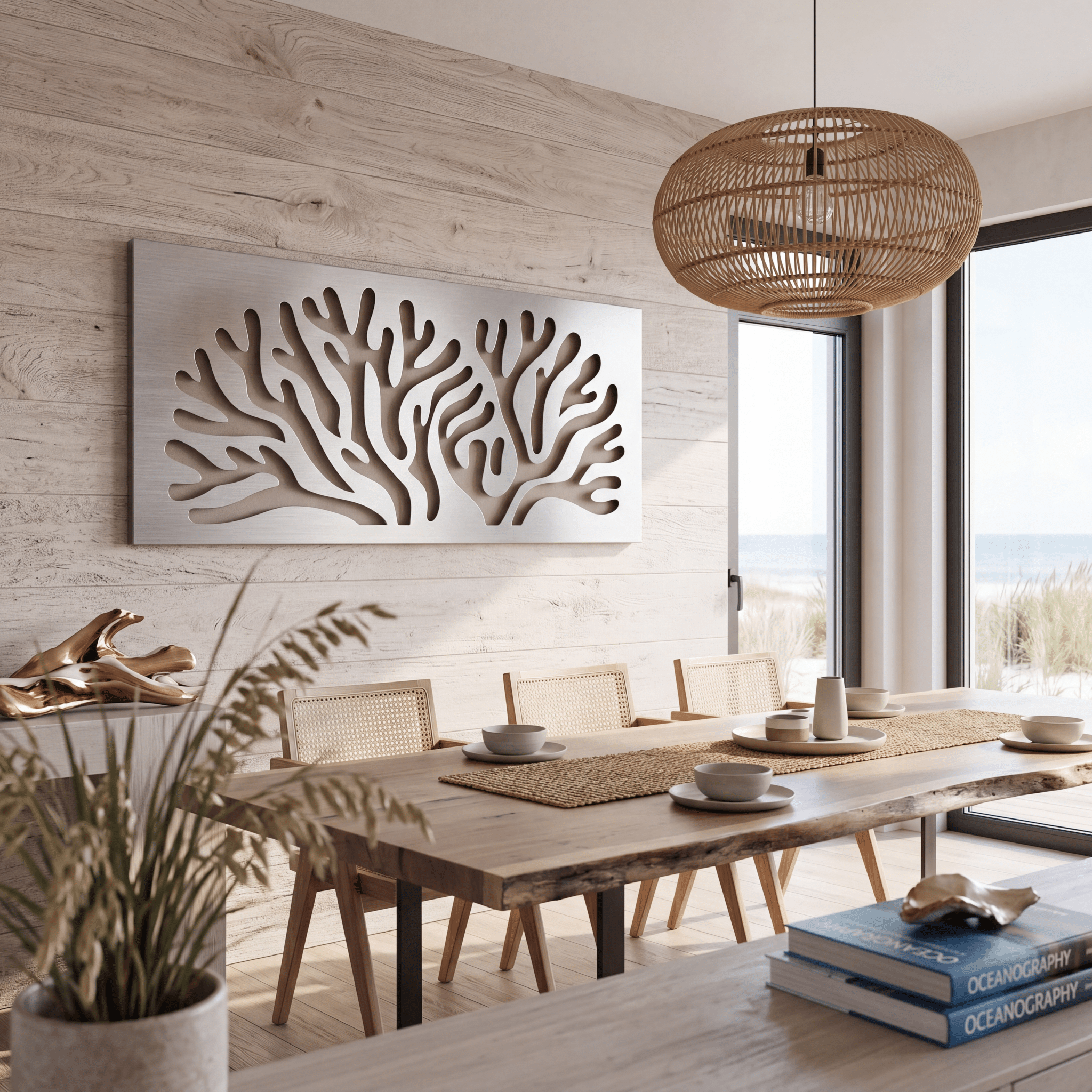 The Sea Branch - Metal Wall Art - Benton Lane Home - Carbon Designs