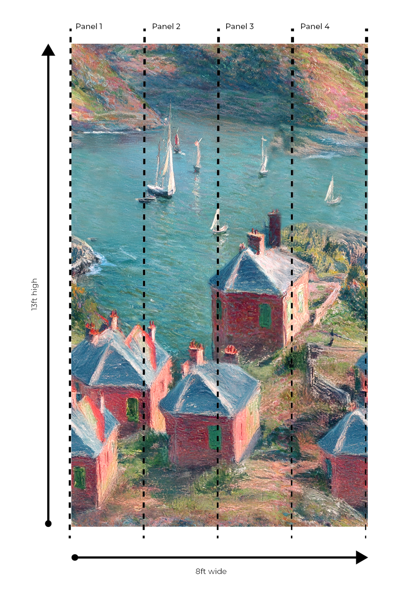 The Sea - Wall Mural - Benton Lane Home - Lemon Park