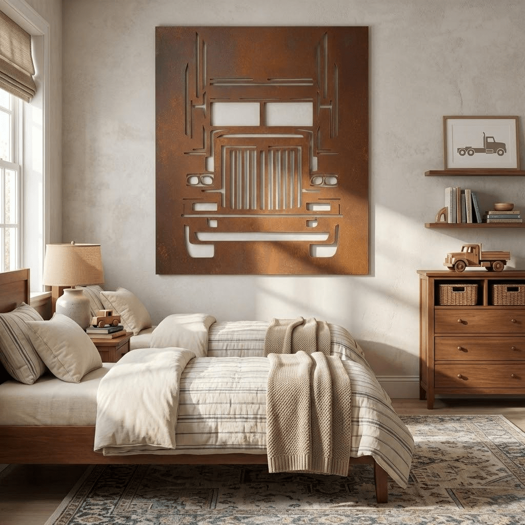 The Semi - Metal Wall Art - Oxide - Benton Lane Home - Anthem Classic