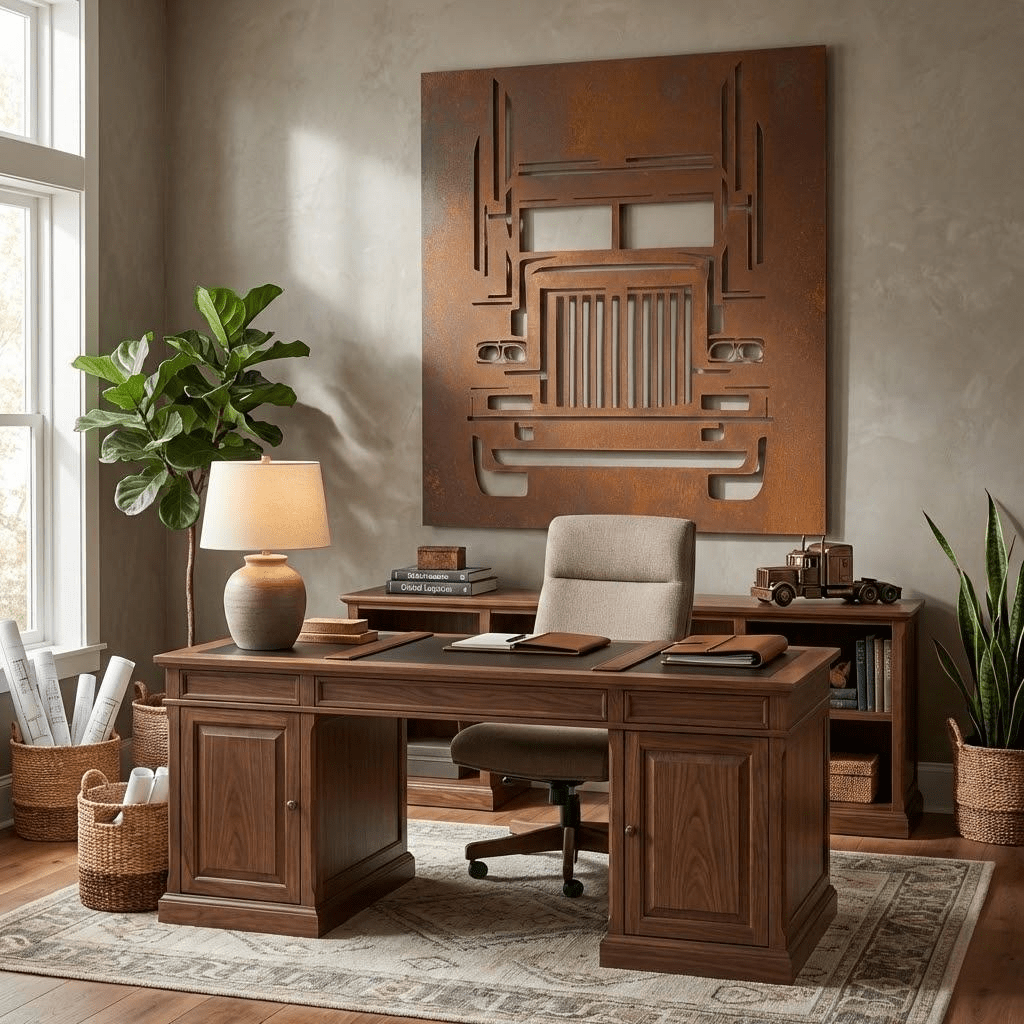 The Semi - Metal Wall Art - Oxide - Benton Lane Home - Anthem Classic
