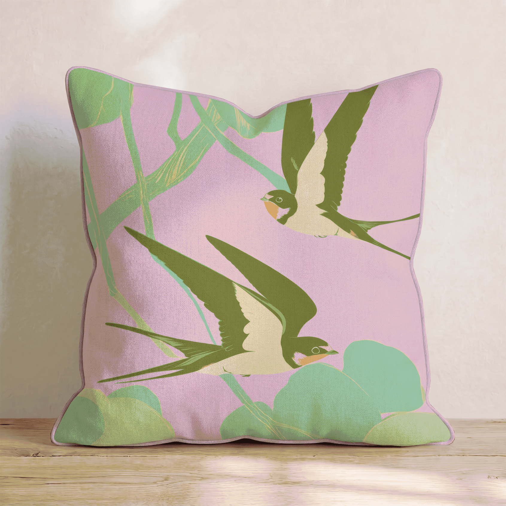 The Sparrows Throw Pillow - Benton Lane Home - Hillcroft Home