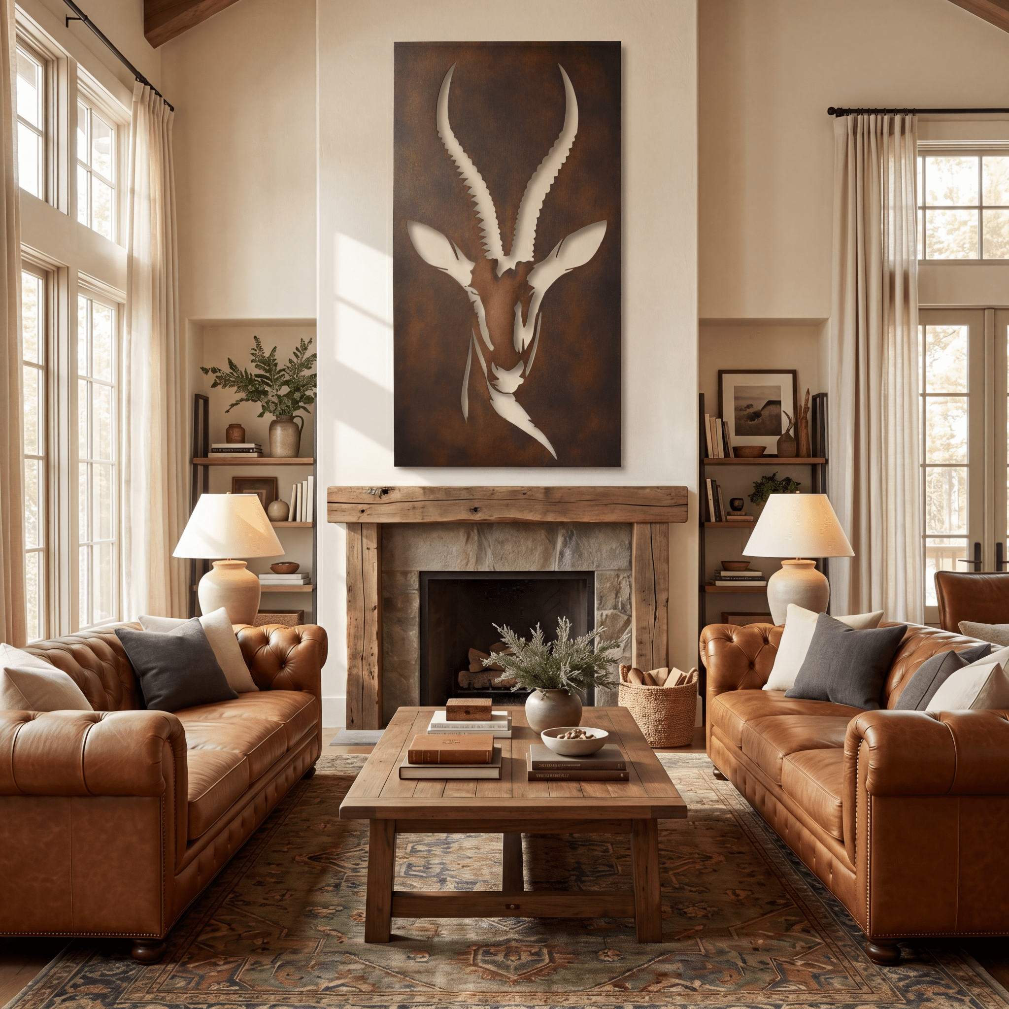 The Springbok - Metal Wall Art - Umber - Benton Lane Home - Anthem Classic
