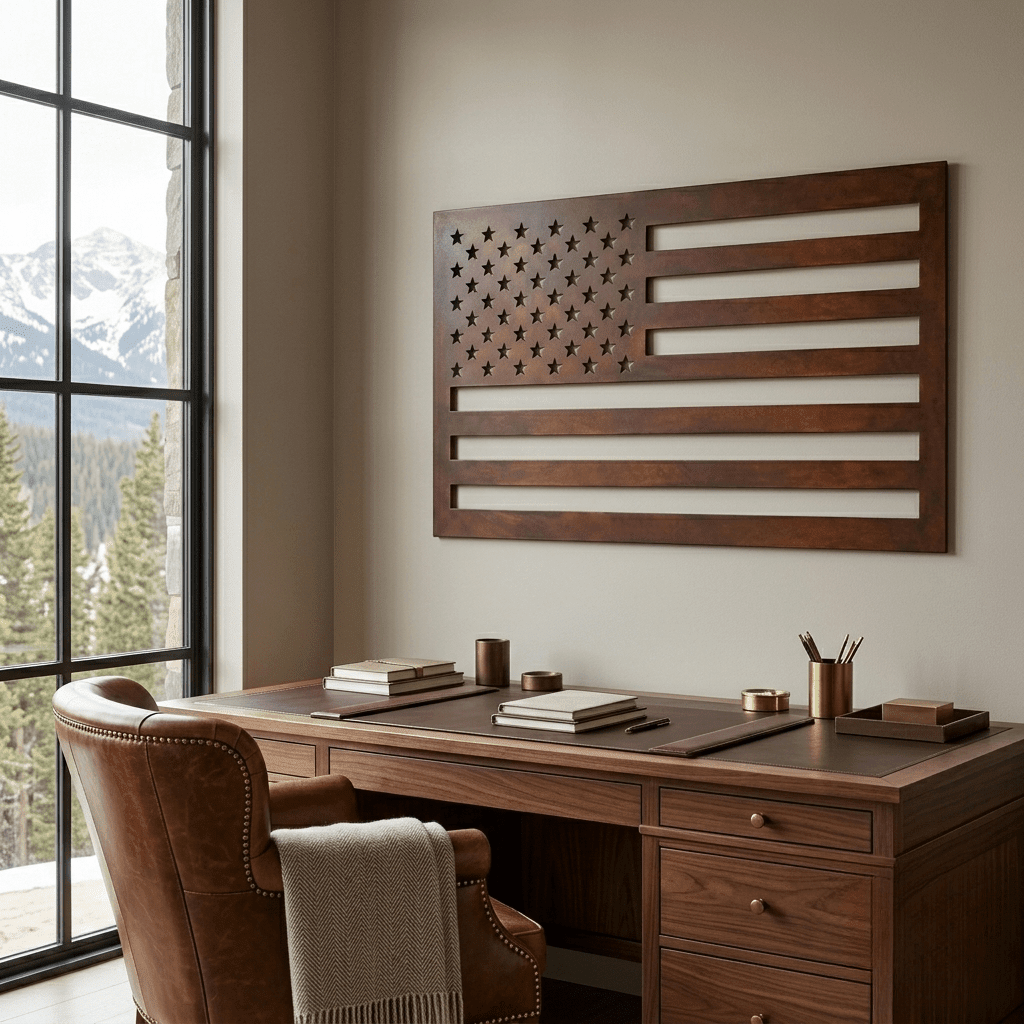The Stars and Stripes - Metal Wall Art - Oxide - Benton Lane Home - Anthem Classic