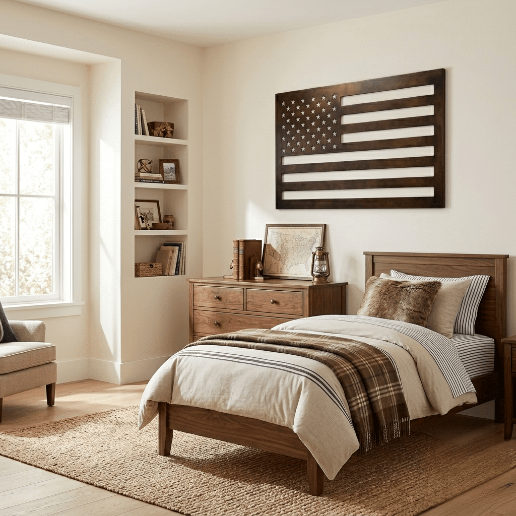 The Stars and Stripes - Metal Wall Art - Umber - Benton Lane Home - Anthem Classic