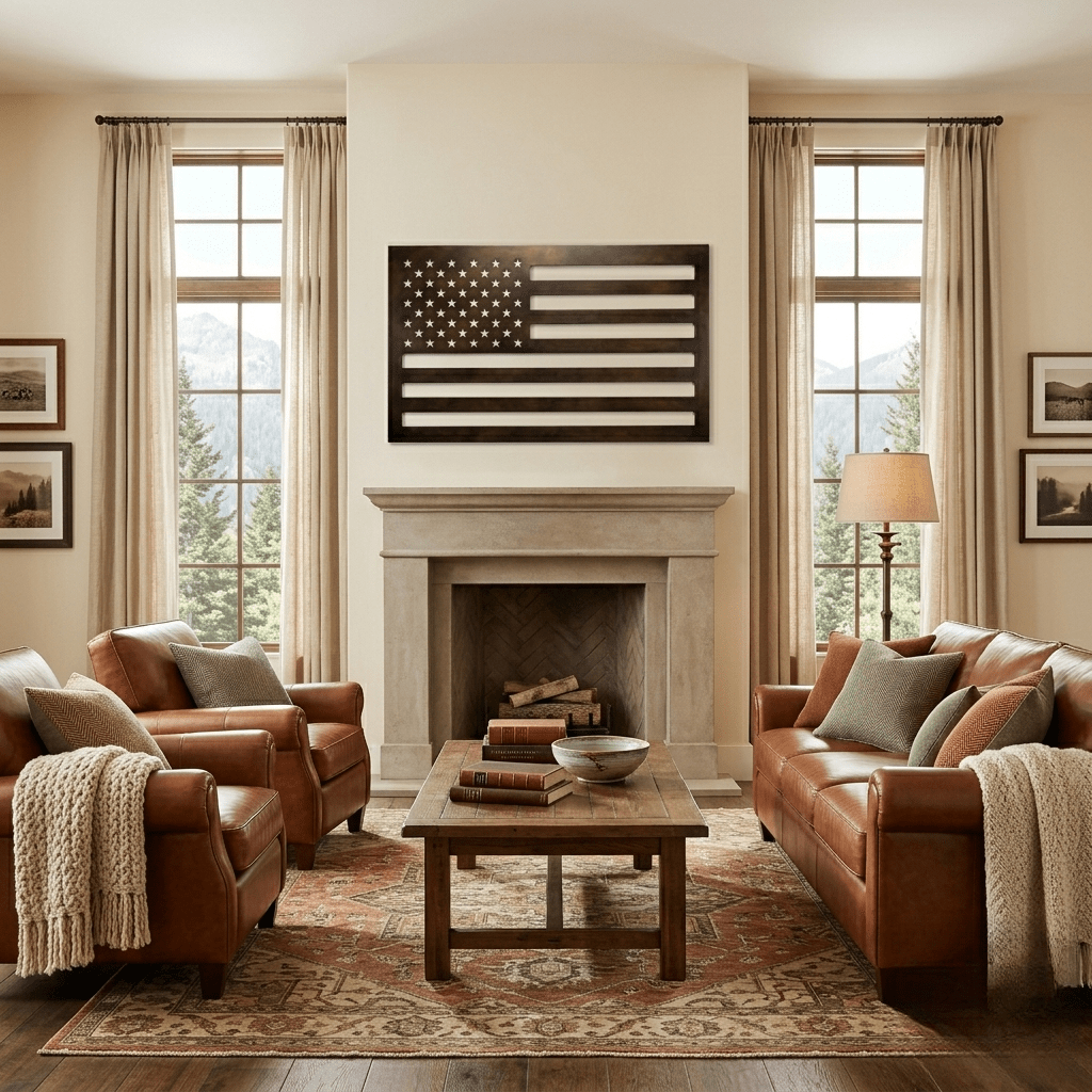The Stars and Stripes - Metal Wall Art - Umber - Benton Lane Home - Anthem Classic