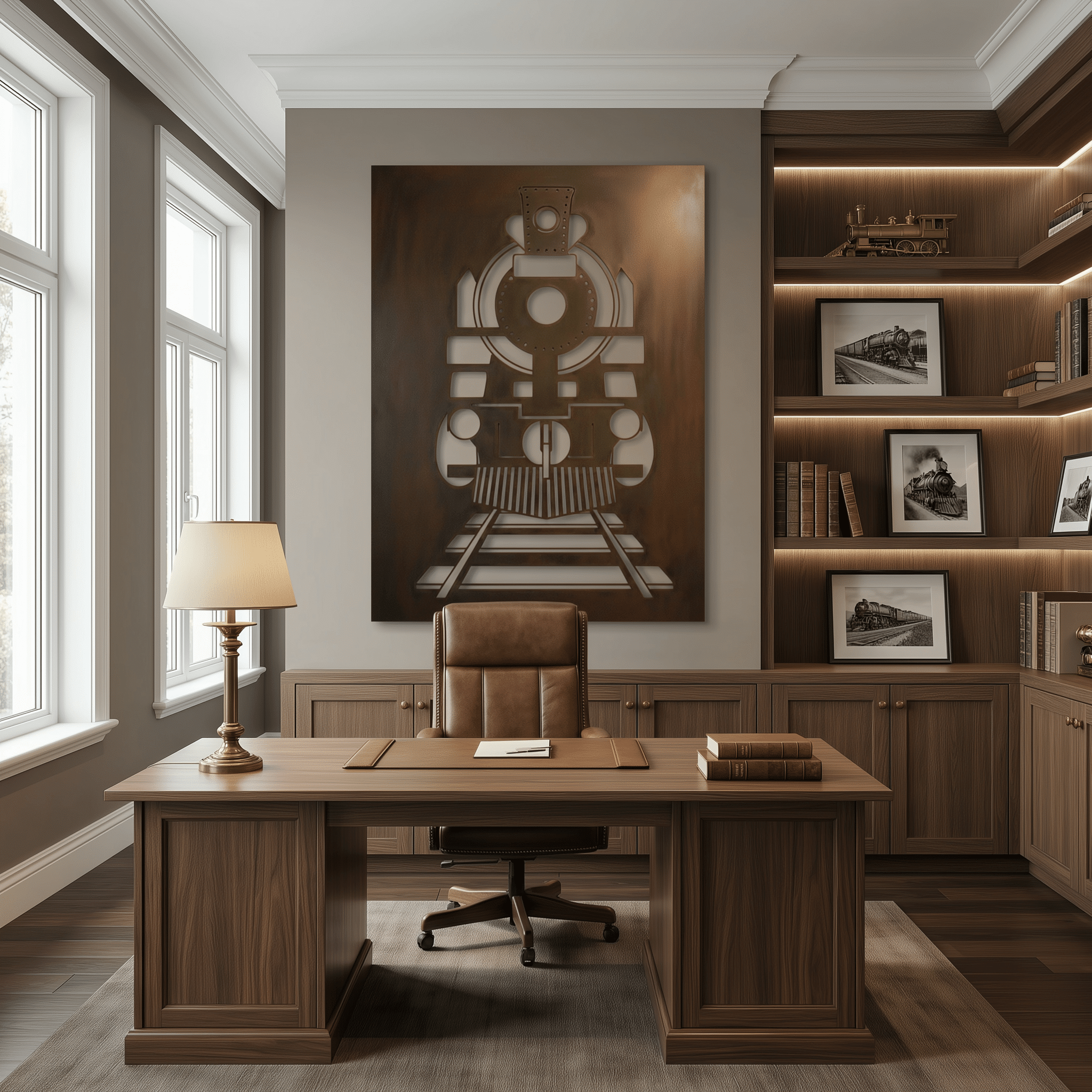 The Steam Engine - Metal Wall Art - Umber - Benton Lane Home - Anthem Classic