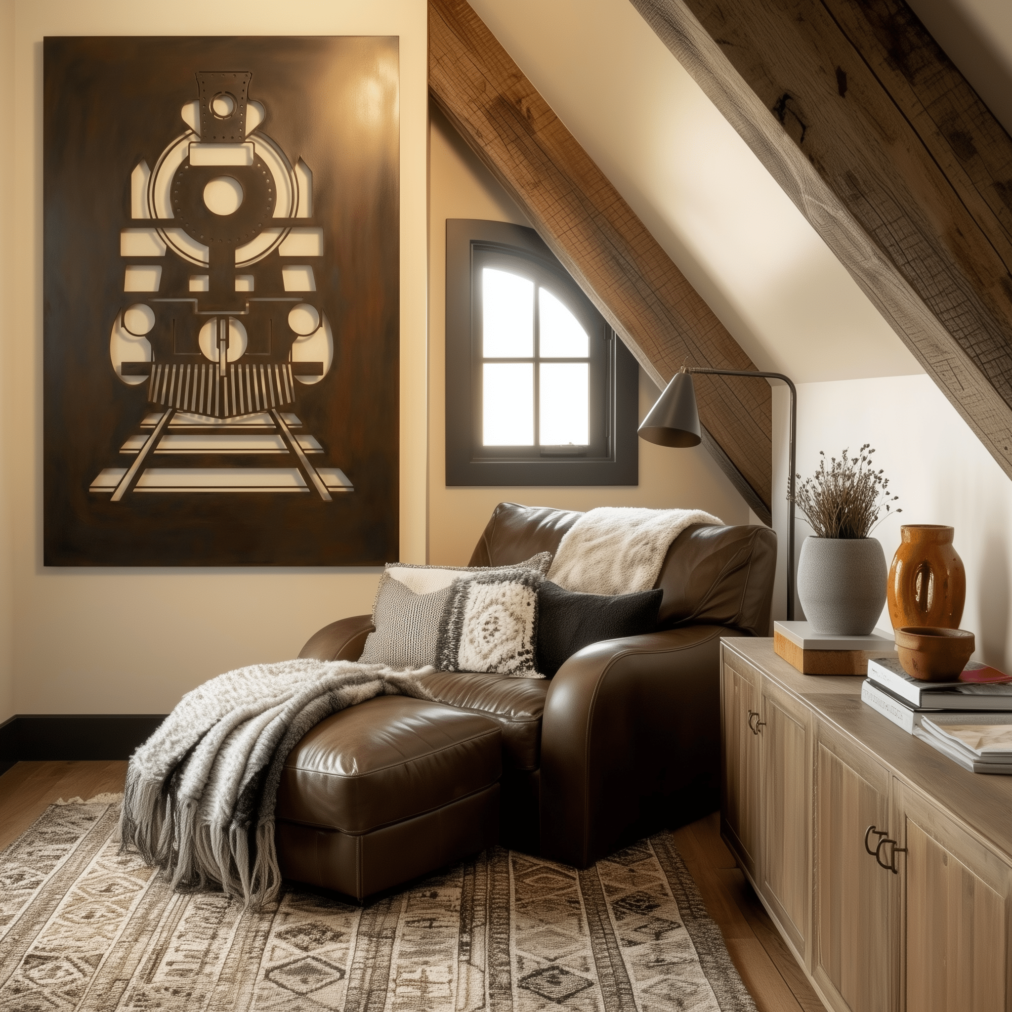 The Steam Engine - Metal Wall Art - Umber - Benton Lane Home - Anthem Classic