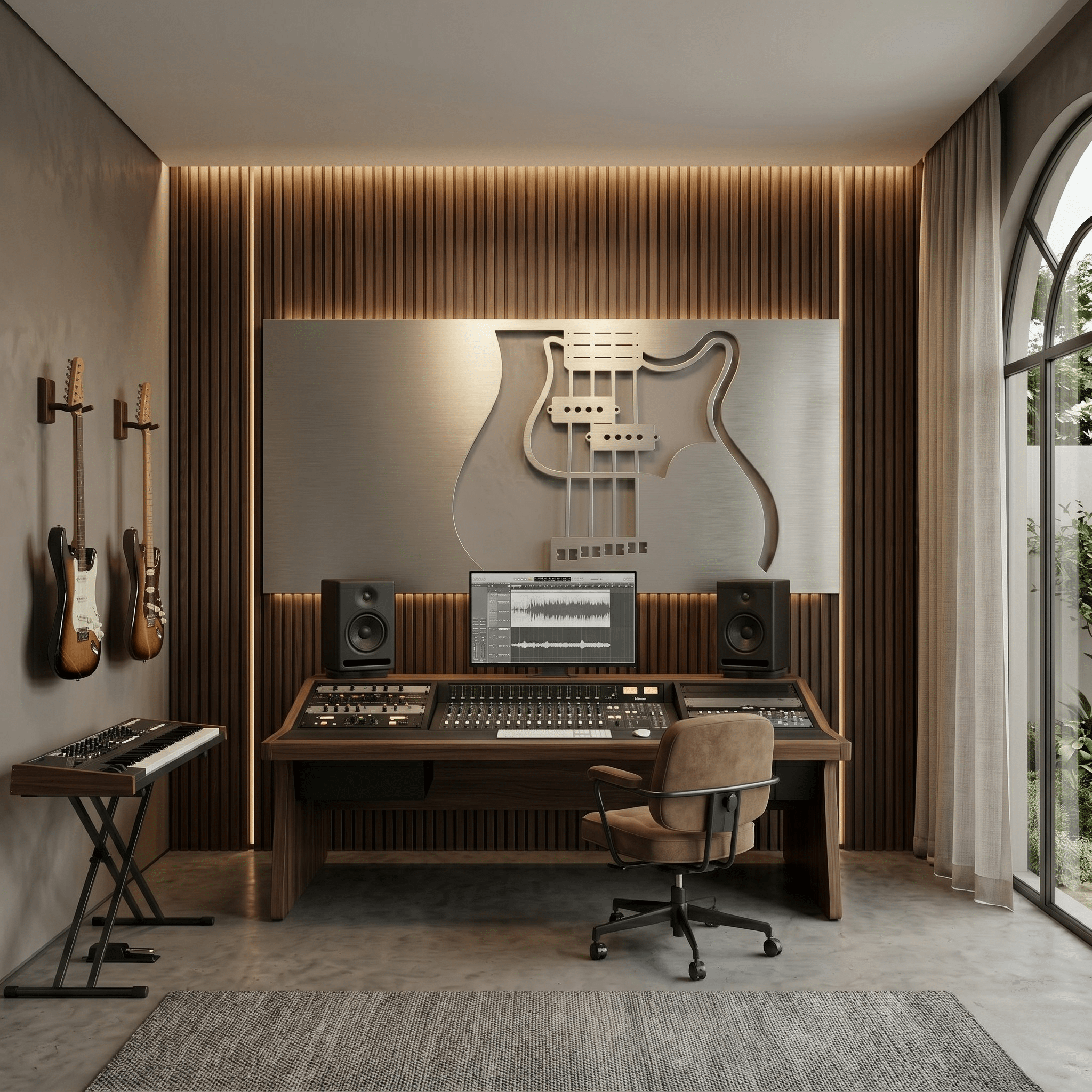 The Strat - Metal Wall Art - Benton Lane Home - Carbon Designs