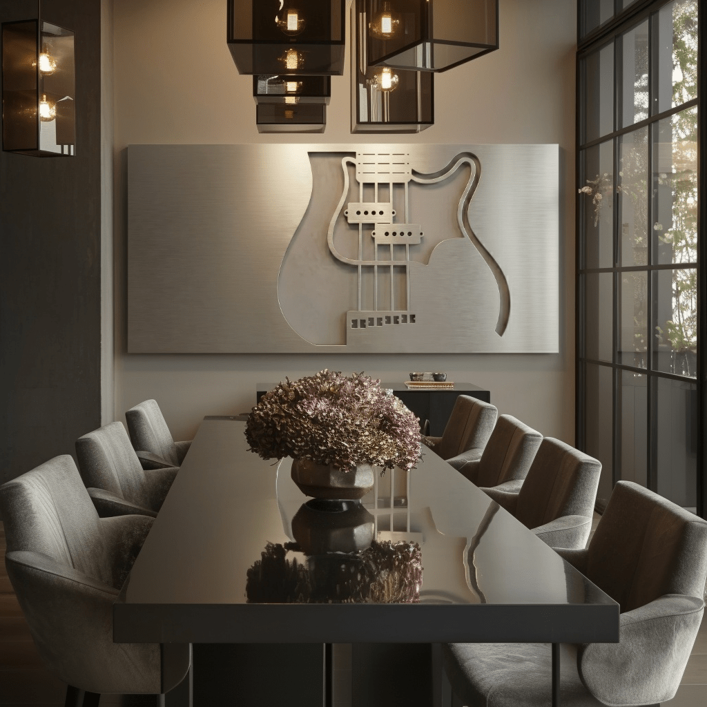 The Strat - Metal Wall Art - Benton Lane Home - Carbon Designs
