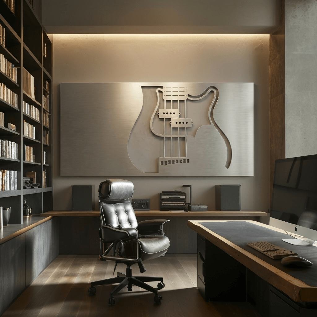 The Strat - Metal Wall Art - Benton Lane Home - Carbon Designs