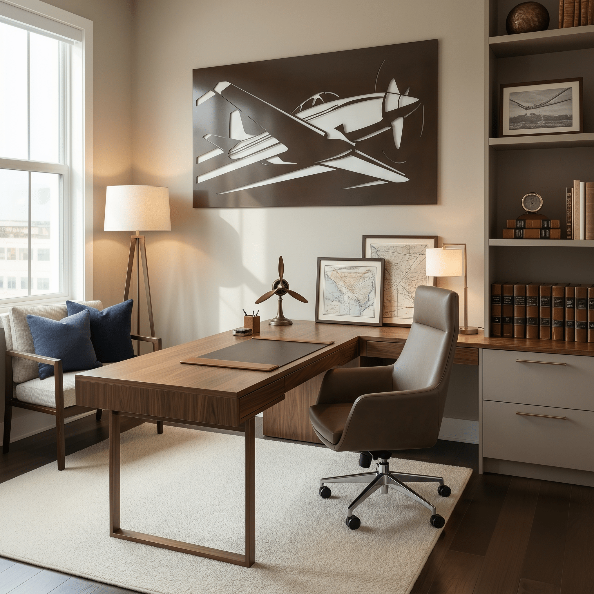 The Takeoff - Metal Wall Art - Umber - Benton Lane Home - Anthem Classic