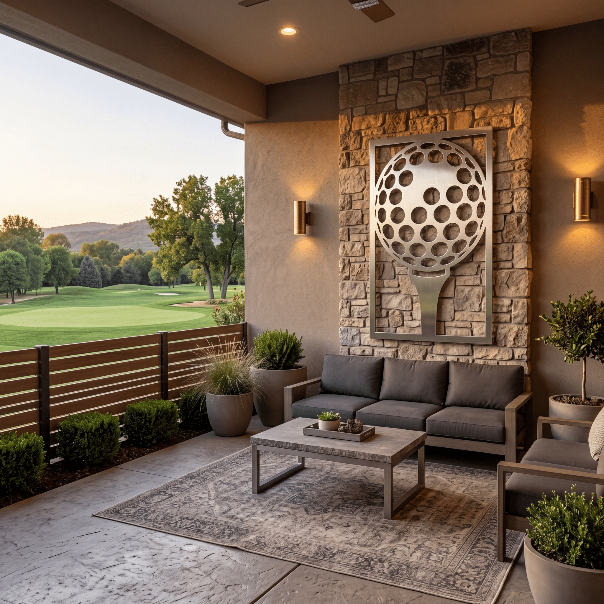 The Tee - Metal Wall Art - Benton Lane Home - Carbon Designs