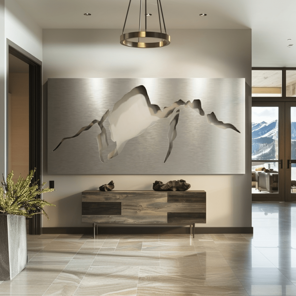 The Teton - Metal Wall Art - Benton Lane Home - Carbon Designs