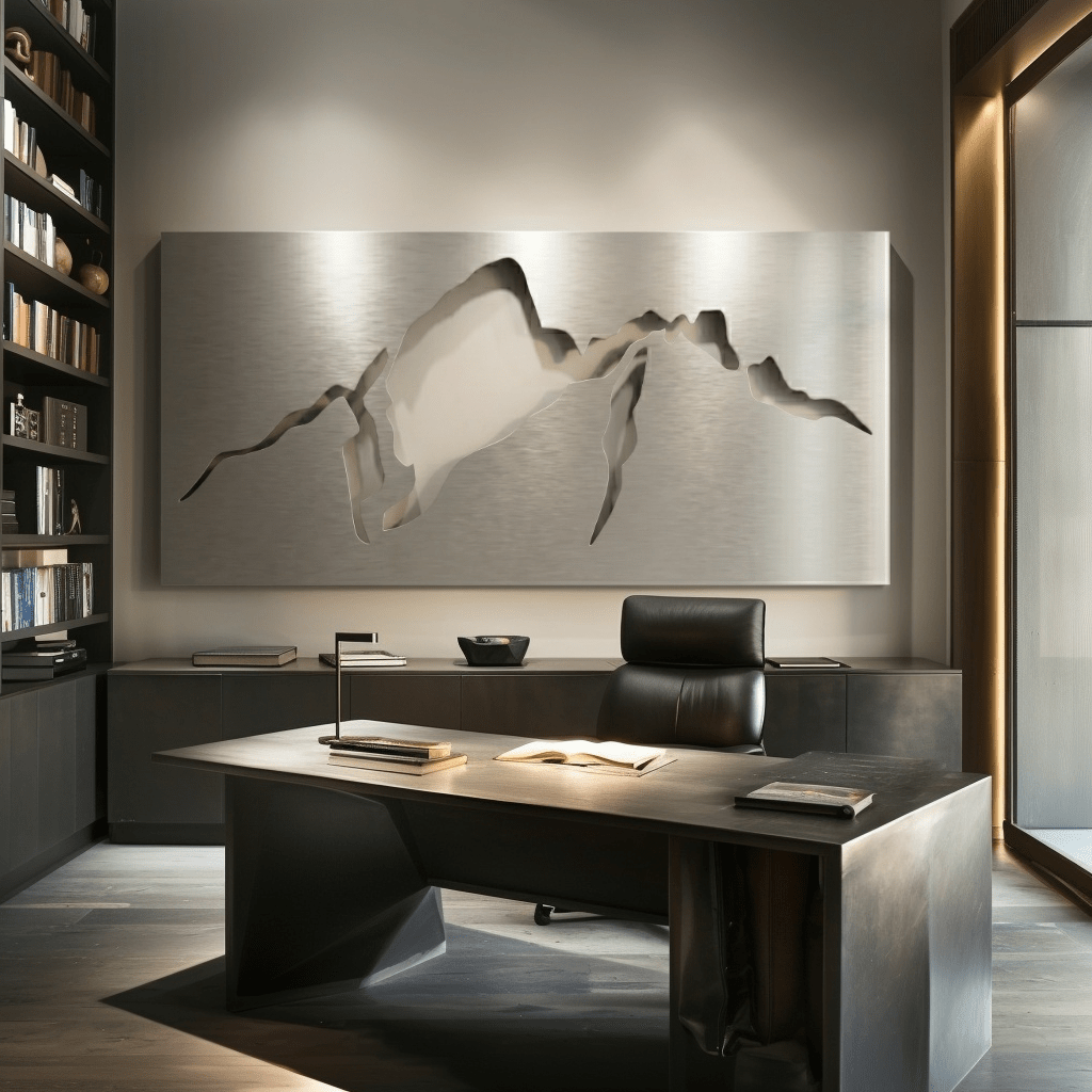 The Teton - Metal Wall Art - Benton Lane Home - Carbon Designs