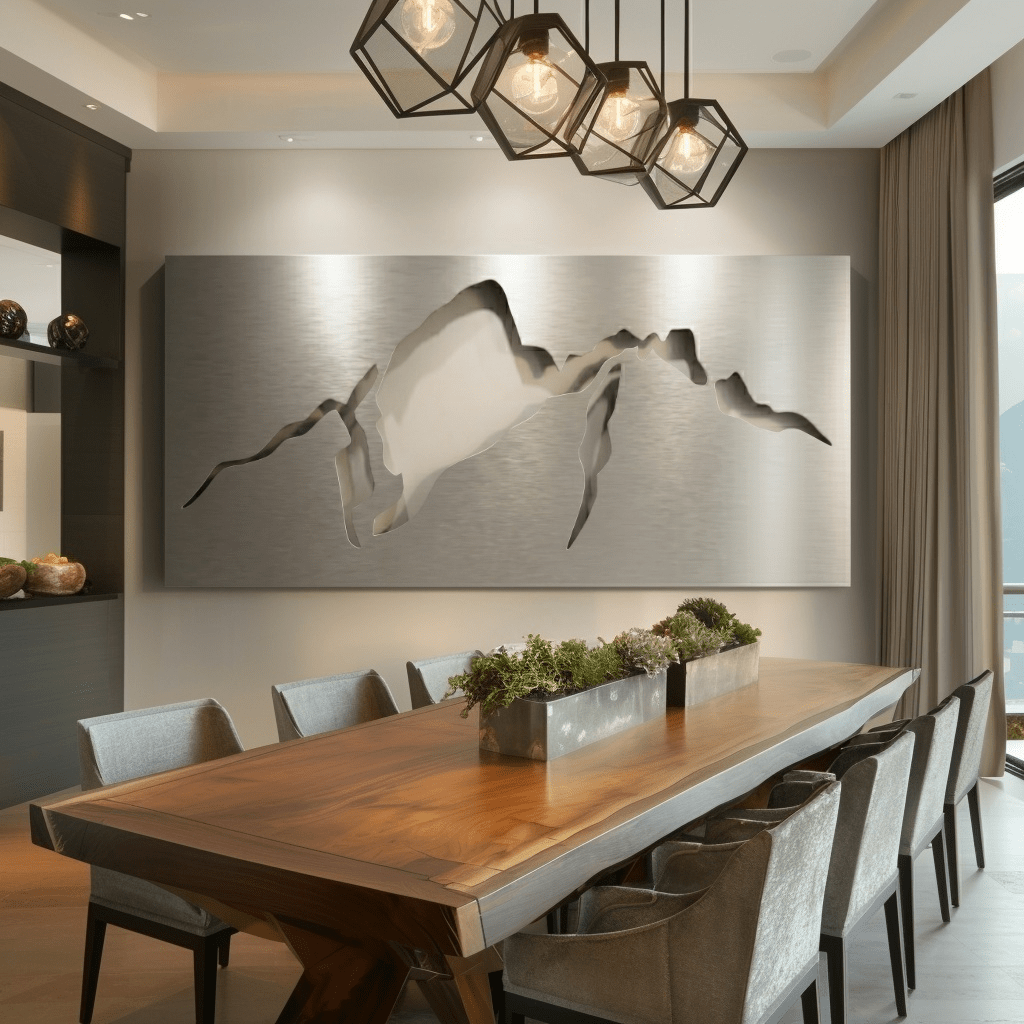 The Teton - Metal Wall Art - Benton Lane Home - Carbon Designs