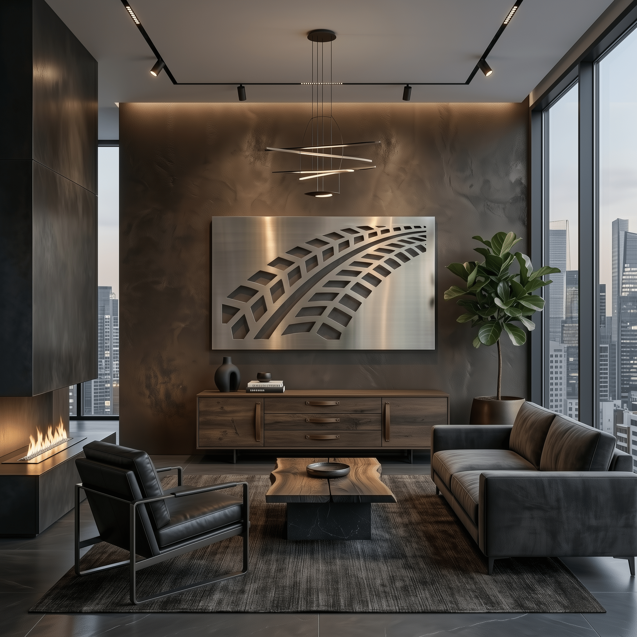 The Tracks - Metal Wall Art - Benton Lane Home - Carbon Designs
