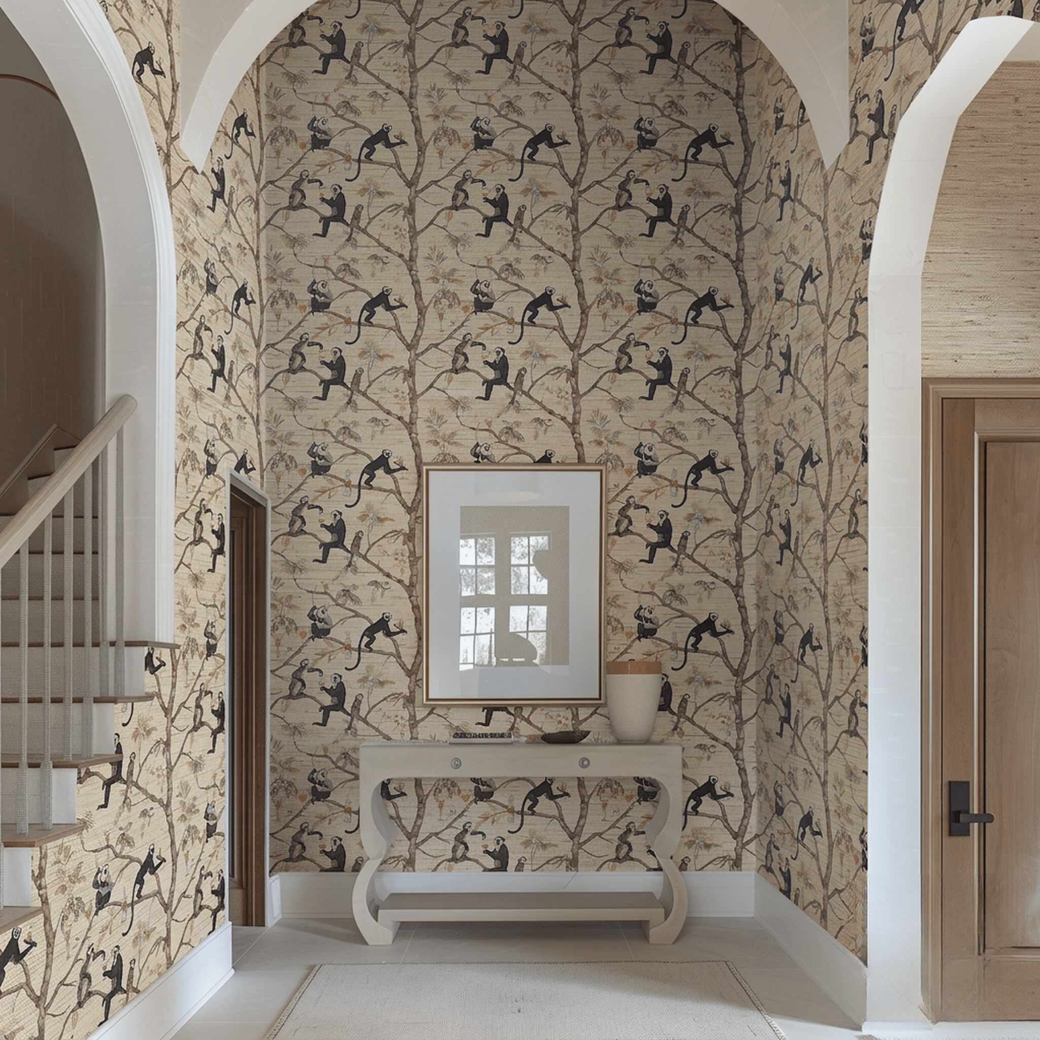 The Treetop Bar Faux Grasscloth Wallpaper