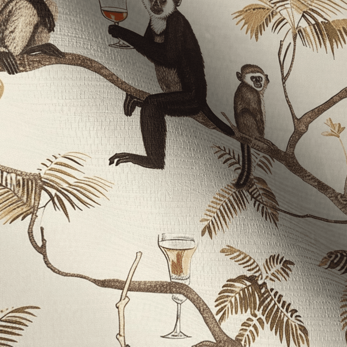 The Treetop Bar Faux Grasscloth Wallpaper - Painted Paper