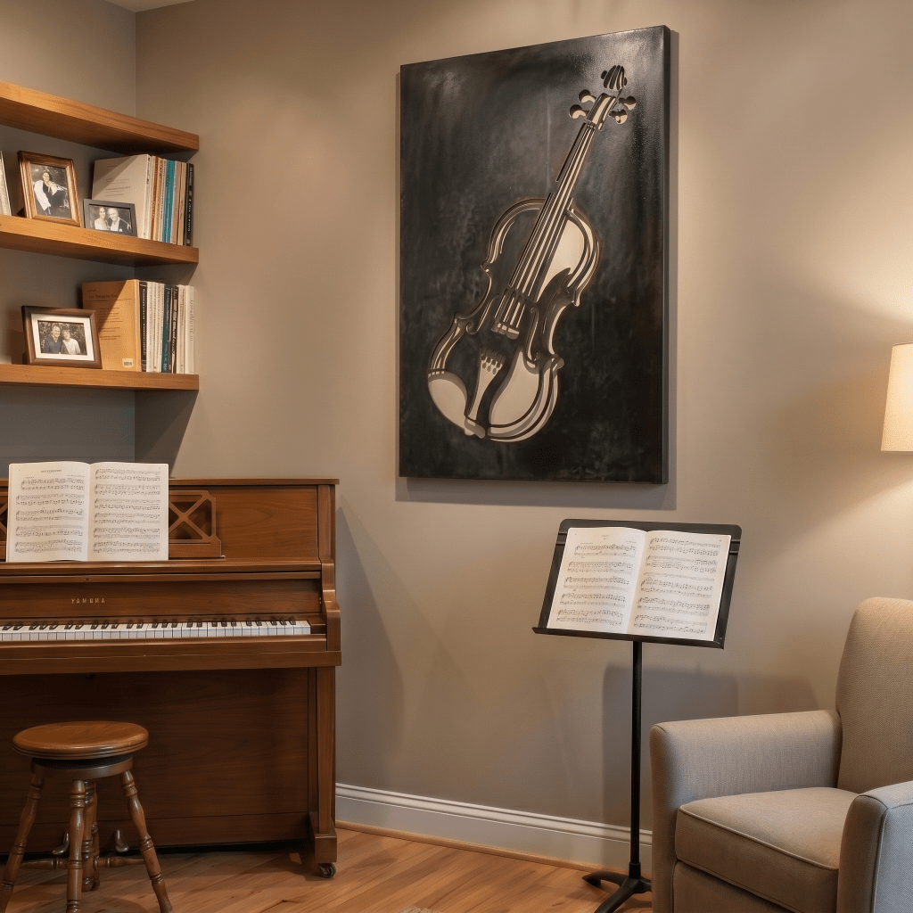 The Violin - Metal Wall Art - Benton Lane Home - Anthem Classic