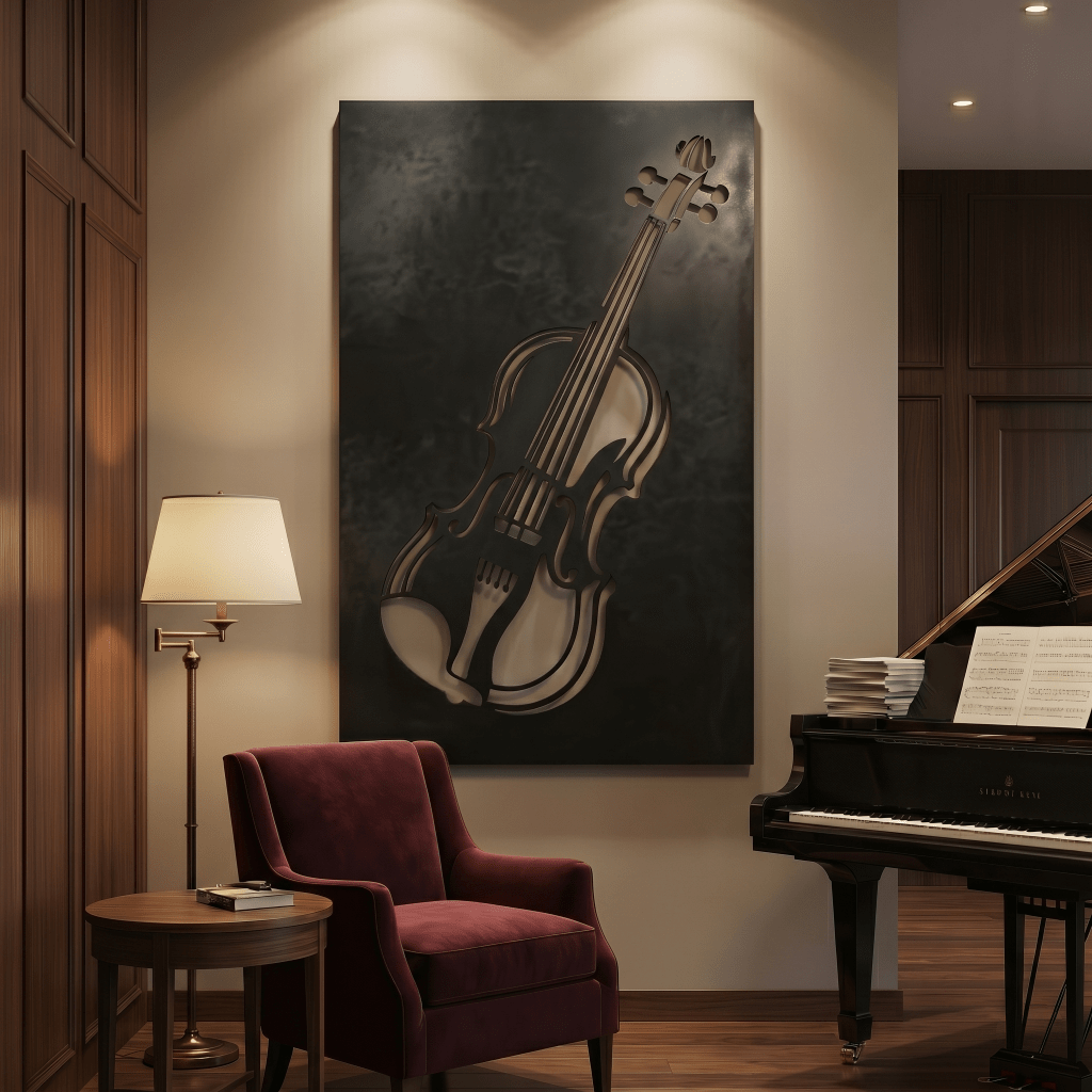 The Violin - Metal Wall Art - Benton Lane Home - Anthem Classic