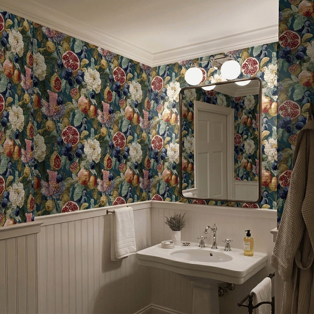 The Walled Garden Faux Grasscloth Wallpaper - Painted Paper