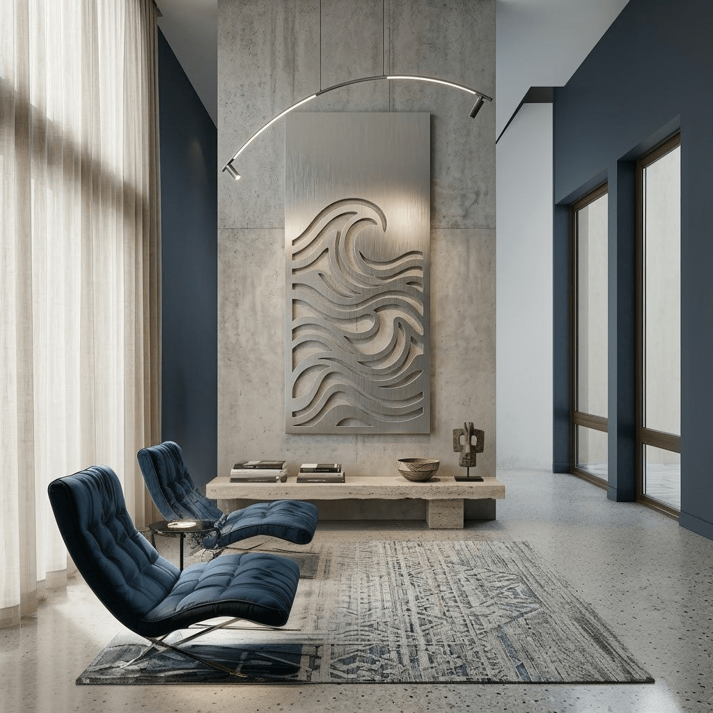 The Wave - Metal Wall Art - Benton Lane Home - Carbon Designs