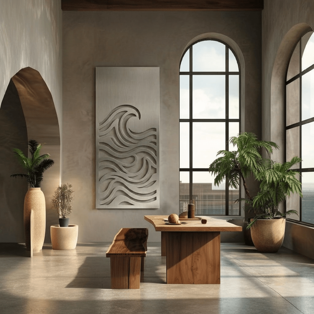 The Wave - Metal Wall Art - Benton Lane Home - Carbon Designs