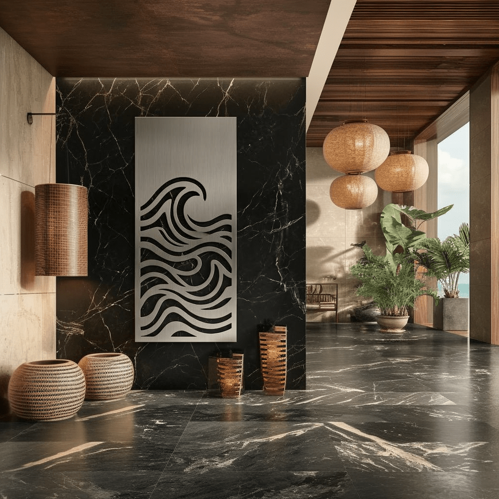 The Wave - Metal Wall Art - Benton Lane Home - Carbon Designs