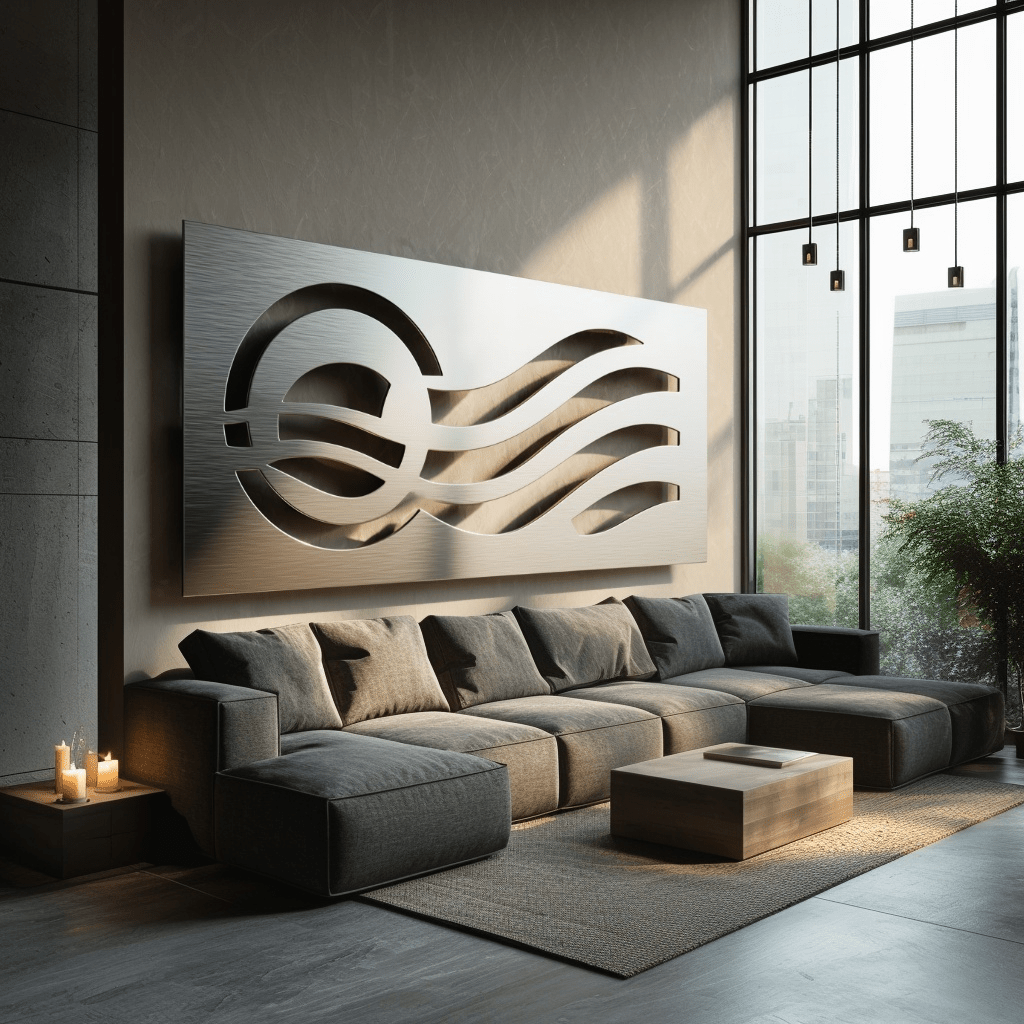 The Waveform - Metal Wall Art - Benton Lane Home - Carbon Designs