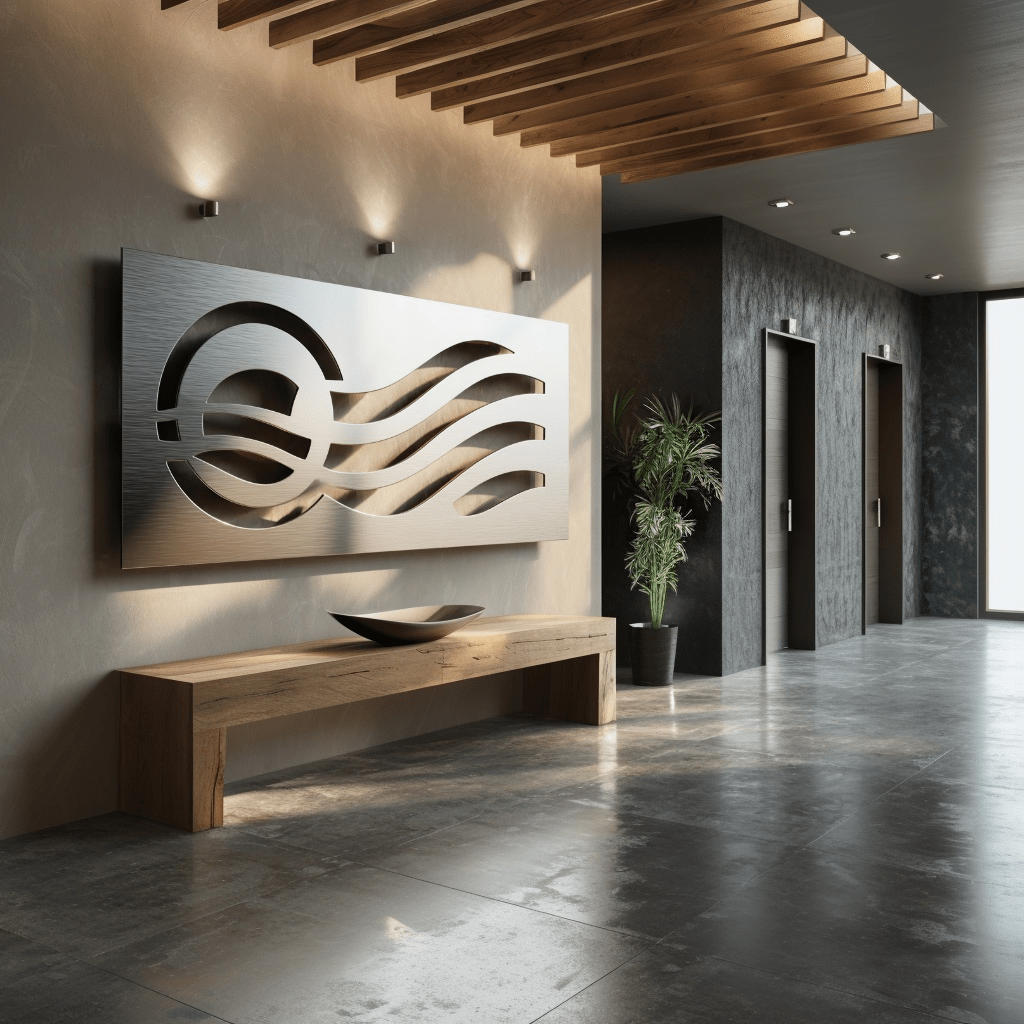 The Waveform - Metal Wall Art - Benton Lane Home - Carbon Designs