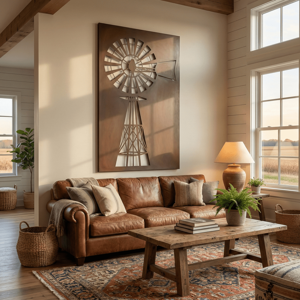 The Windmill - Metal Wall Art - Umber - Benton Lane Home - Anthem Classic