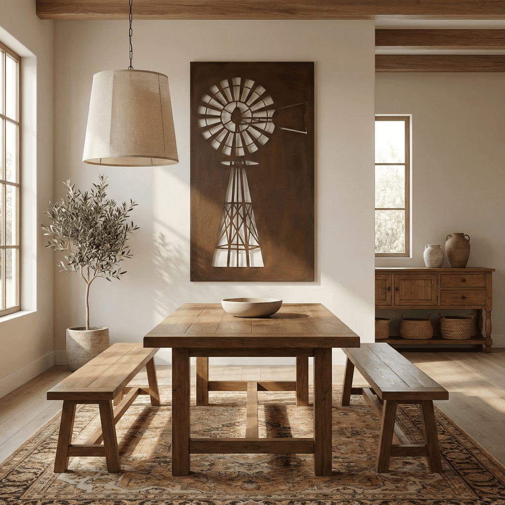 The Windmill - Metal Wall Art - Umber - Benton Lane Home - Anthem Classic