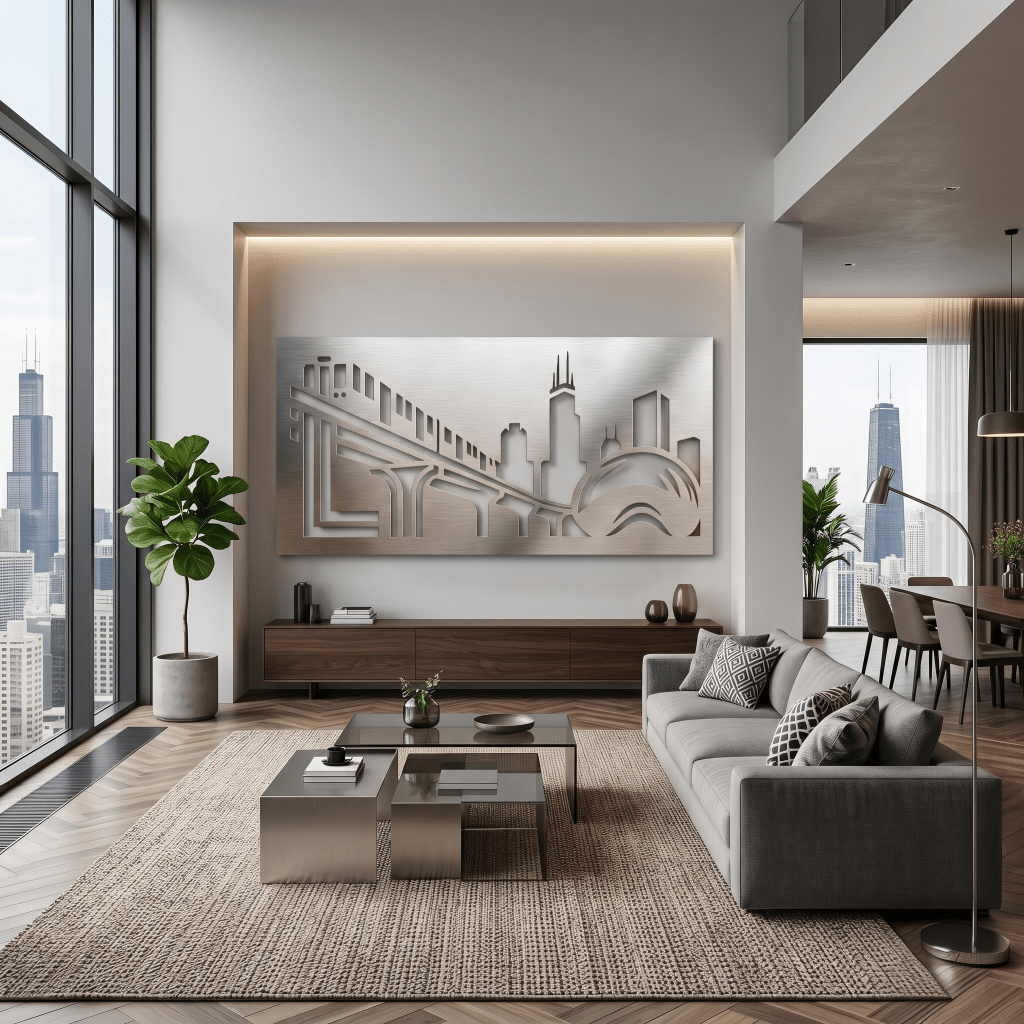 The Windy City Sky - Metal Wall Art - Benton Lane Home - Carbon Designs