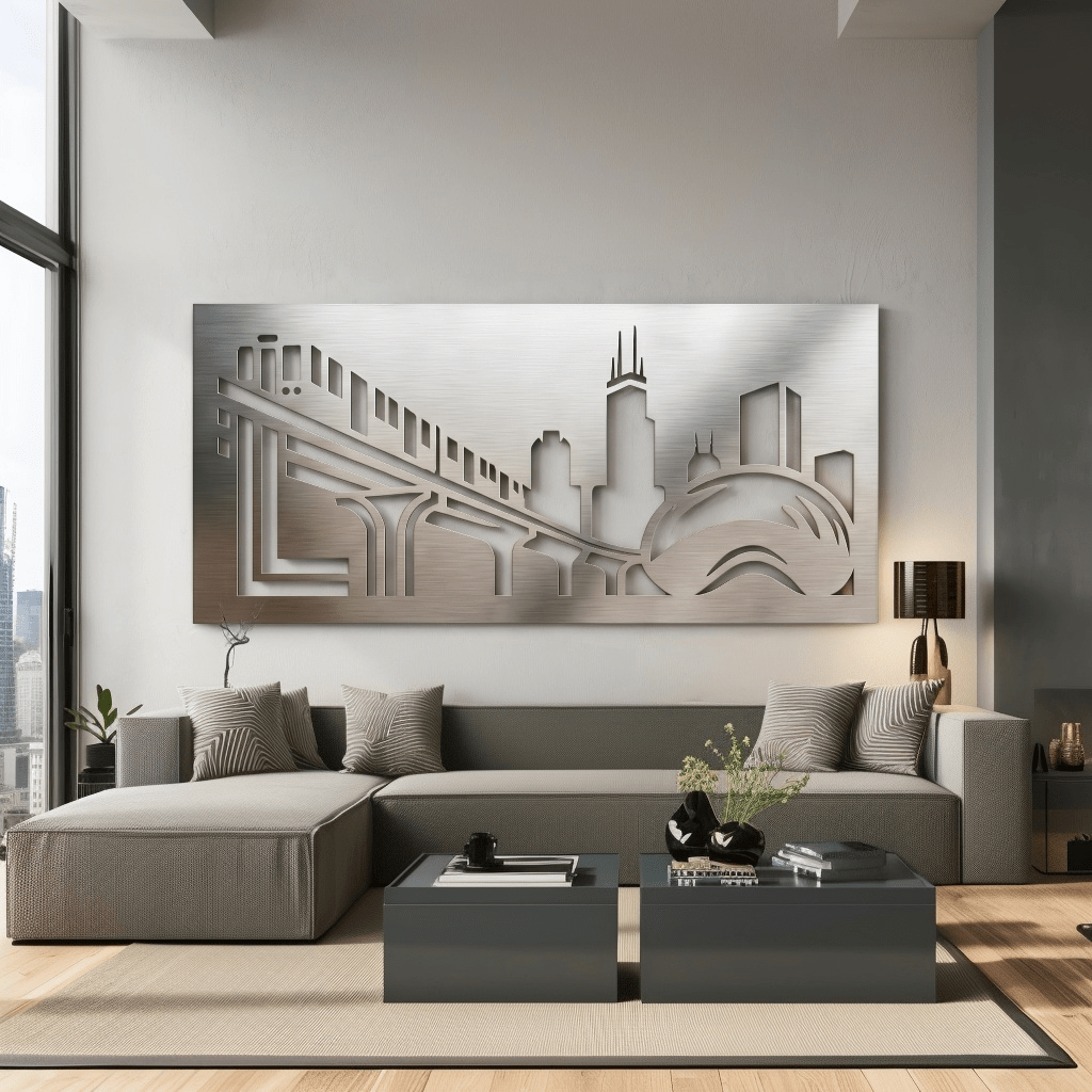 The Windy City Sky - Metal Wall Art - Benton Lane Home - Carbon Designs