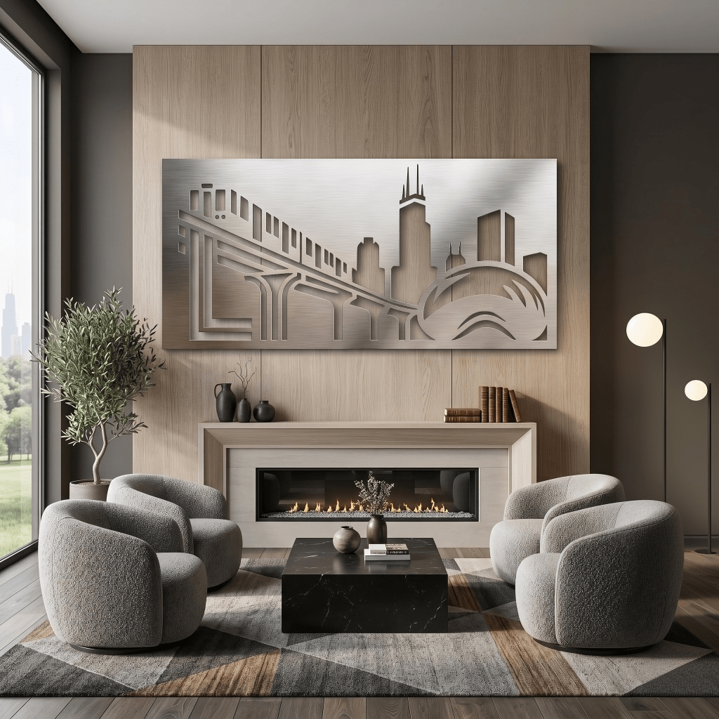 The Windy City Sky - Metal Wall Art - Benton Lane Home - Carbon Designs