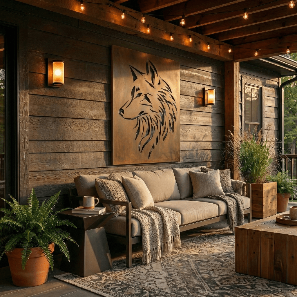 The Wolf - Metal Wall Art - Umber - Benton Lane Home - Anthem Classic