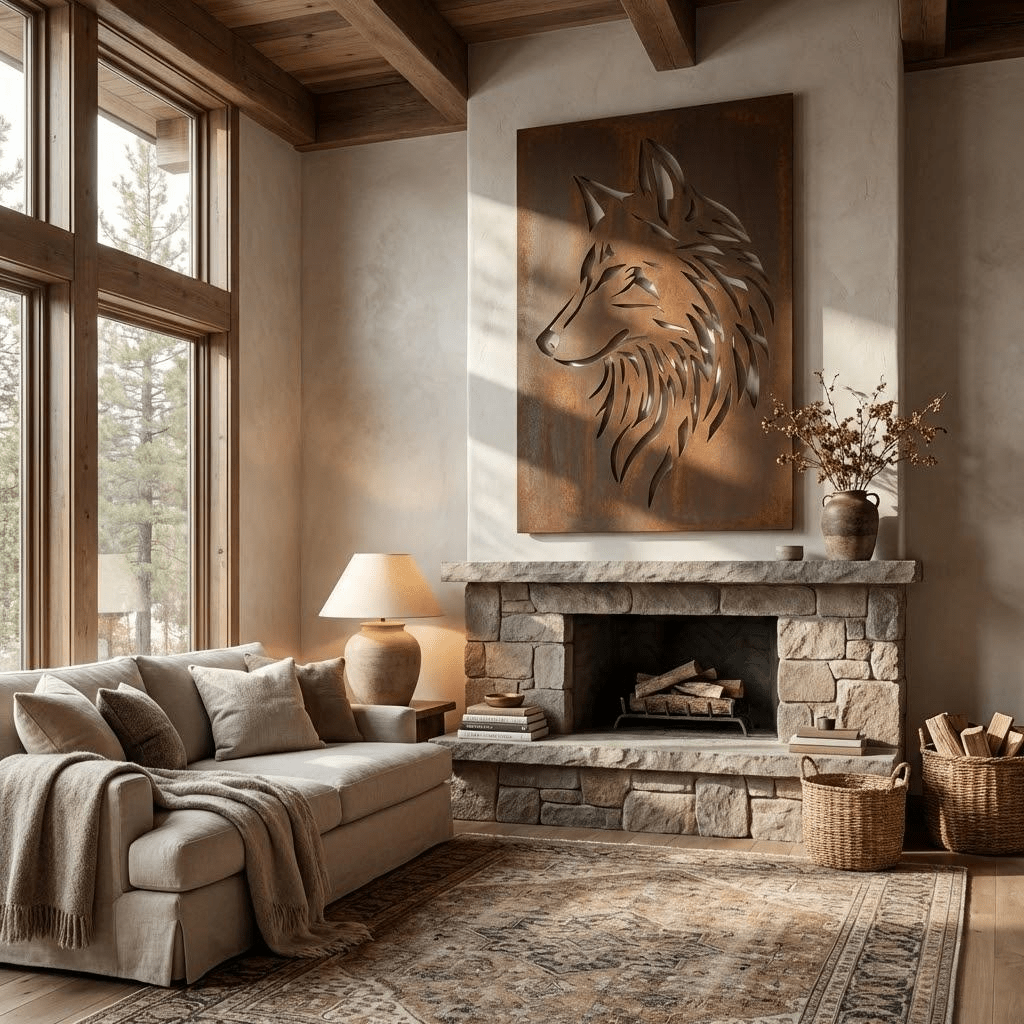 The Wolf - Metal Wall Art - Umber - Benton Lane Home - Anthem Classic