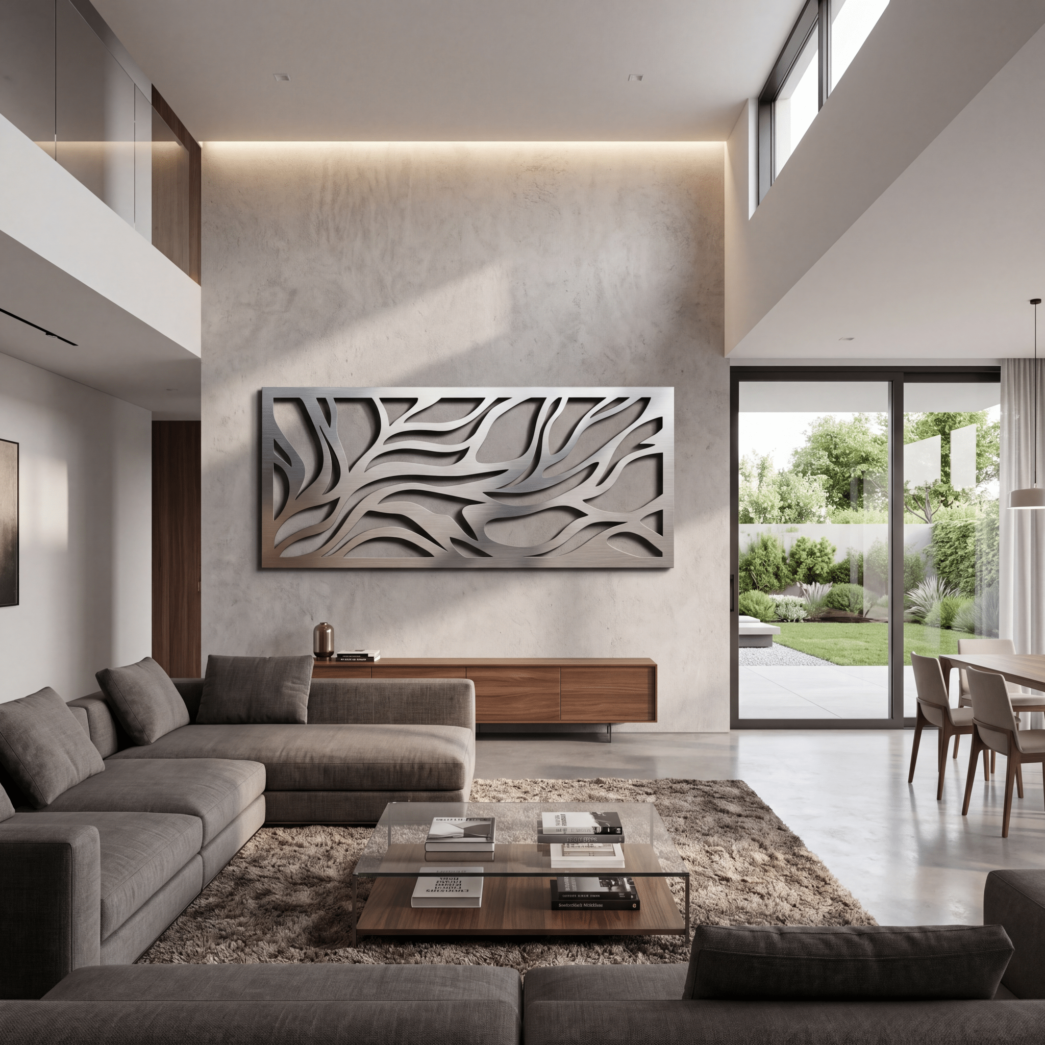 The Woven Flow - Metal Wall Art - Benton Lane Home - Carbon Designs