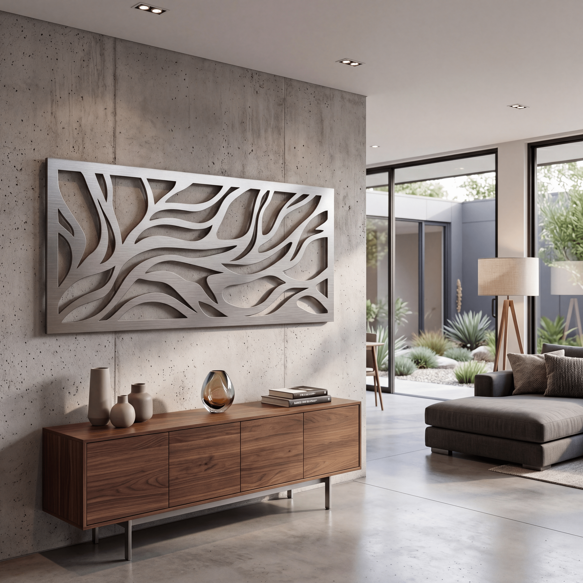 The Woven Flow - Metal Wall Art - Benton Lane Home - Carbon Designs