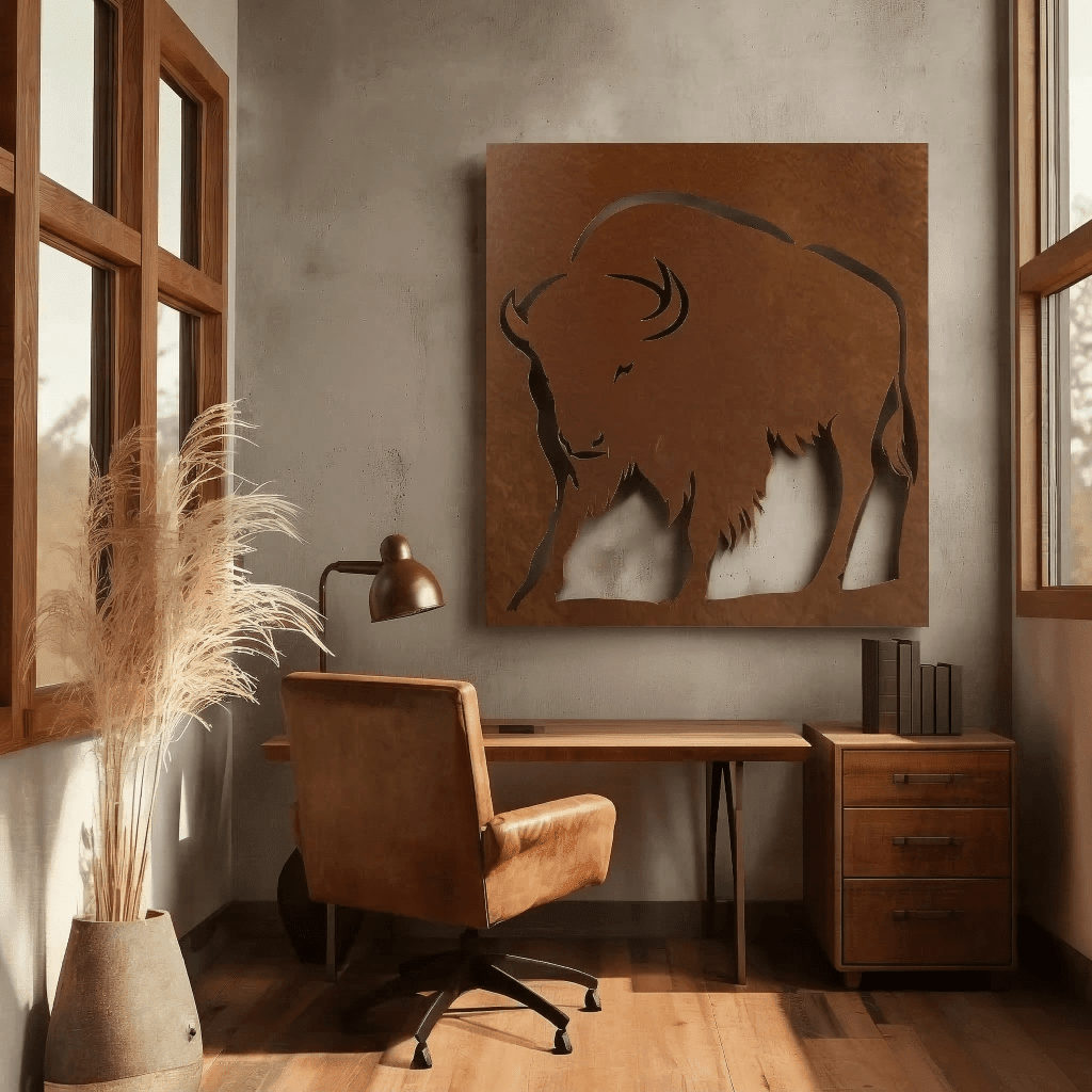 The Wyoming Bison - Metal Wall Art - Benton Lane Home - Anthem Classic