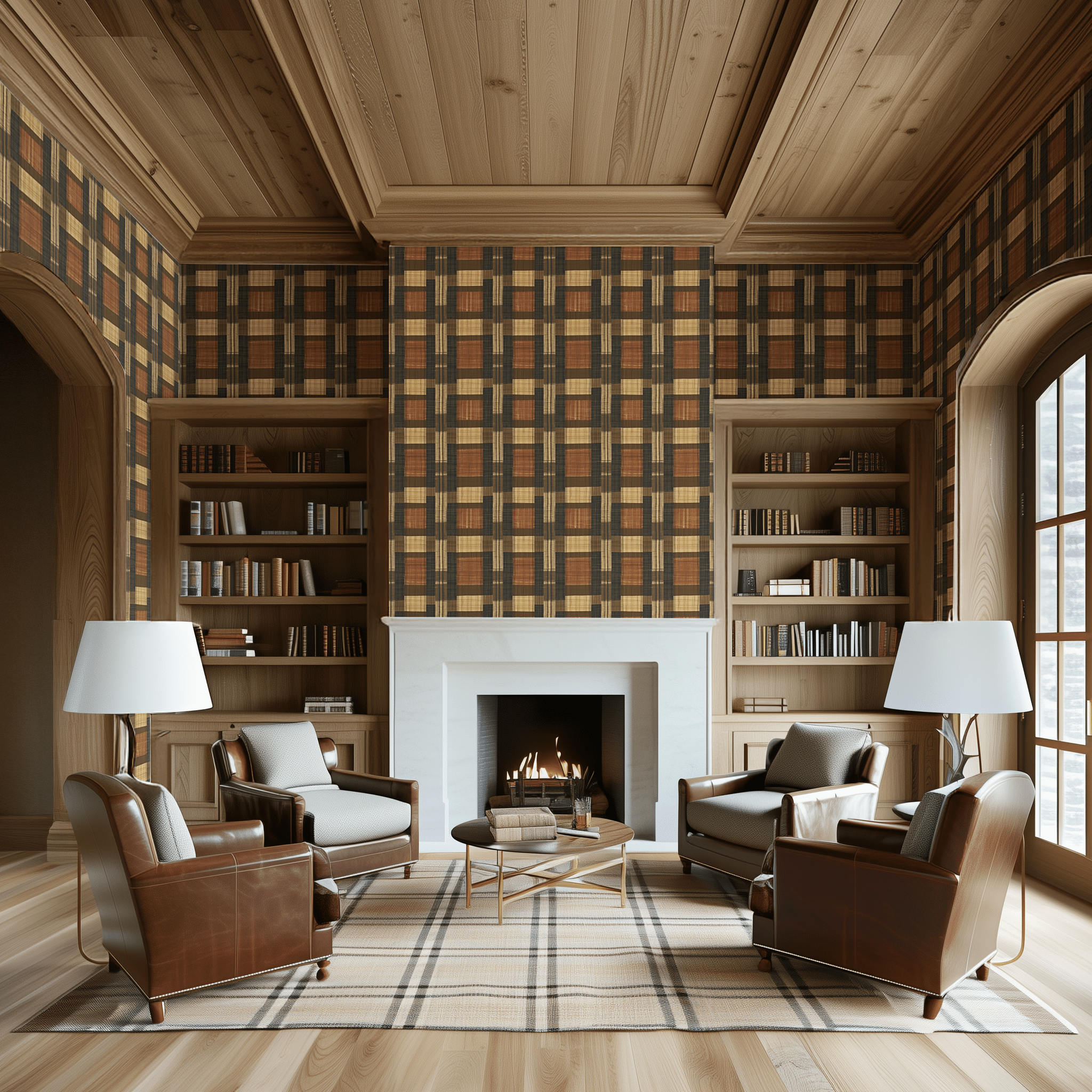 Theo Plaid Wallpaper - Benton Lane Home - Painted Paper