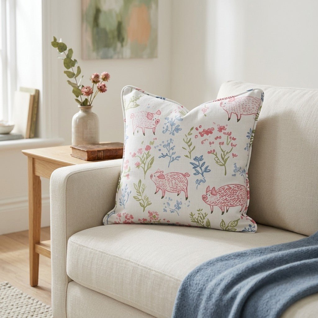 These Piggies Throw Pillow - Benton Lane Home - Lemon Park