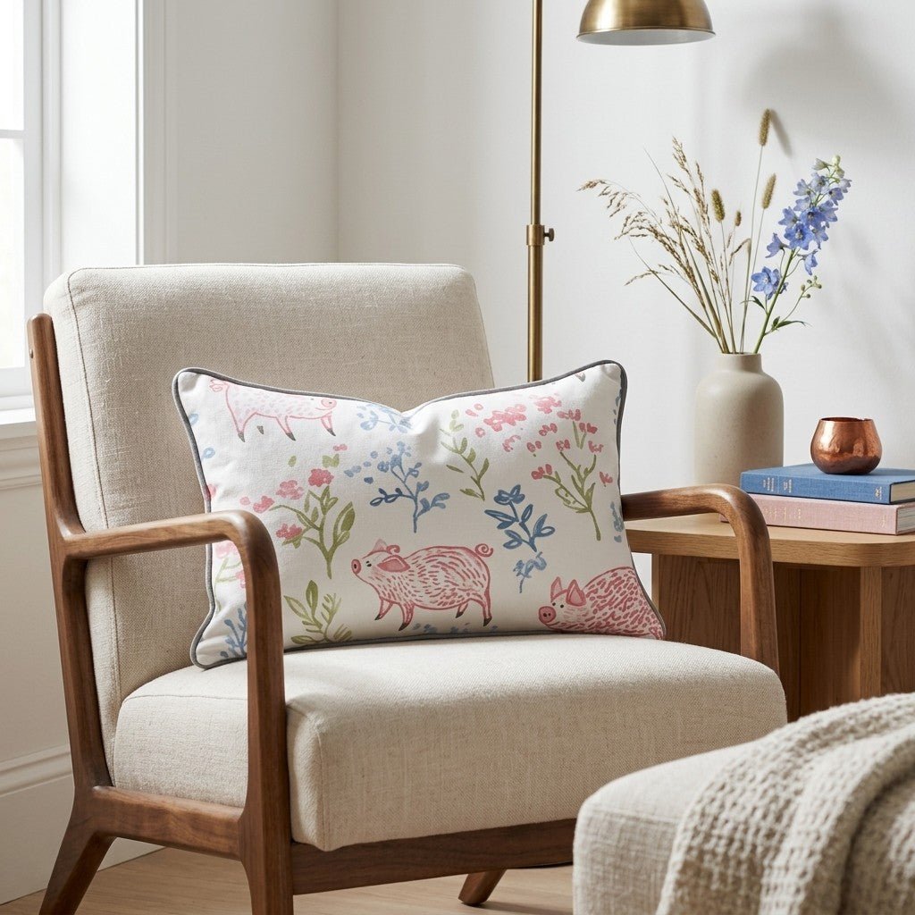 These Piggies Throw Pillow - Benton Lane Home - Lemon Park